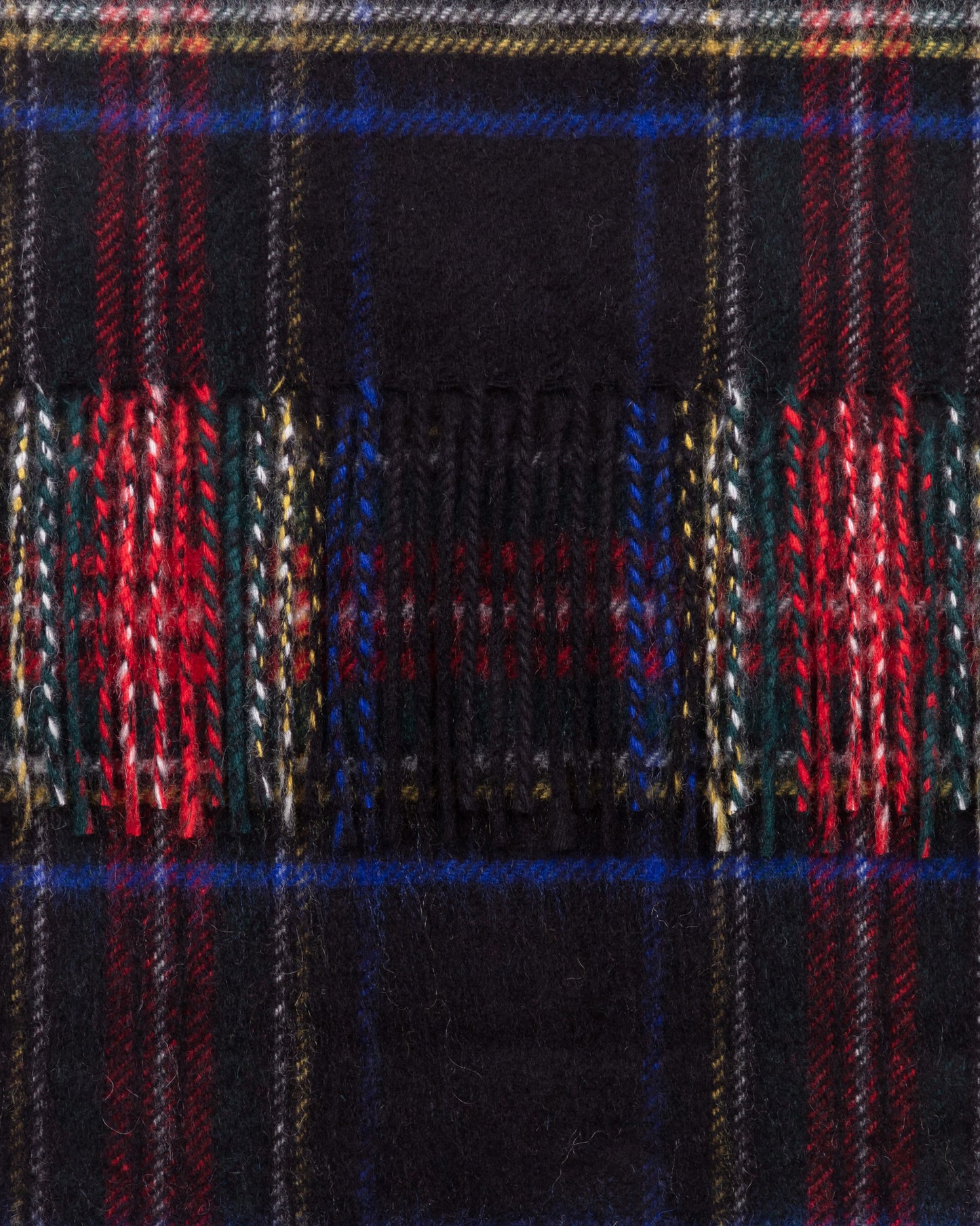 Cashmere Tartan Scarf : Black Stewart
