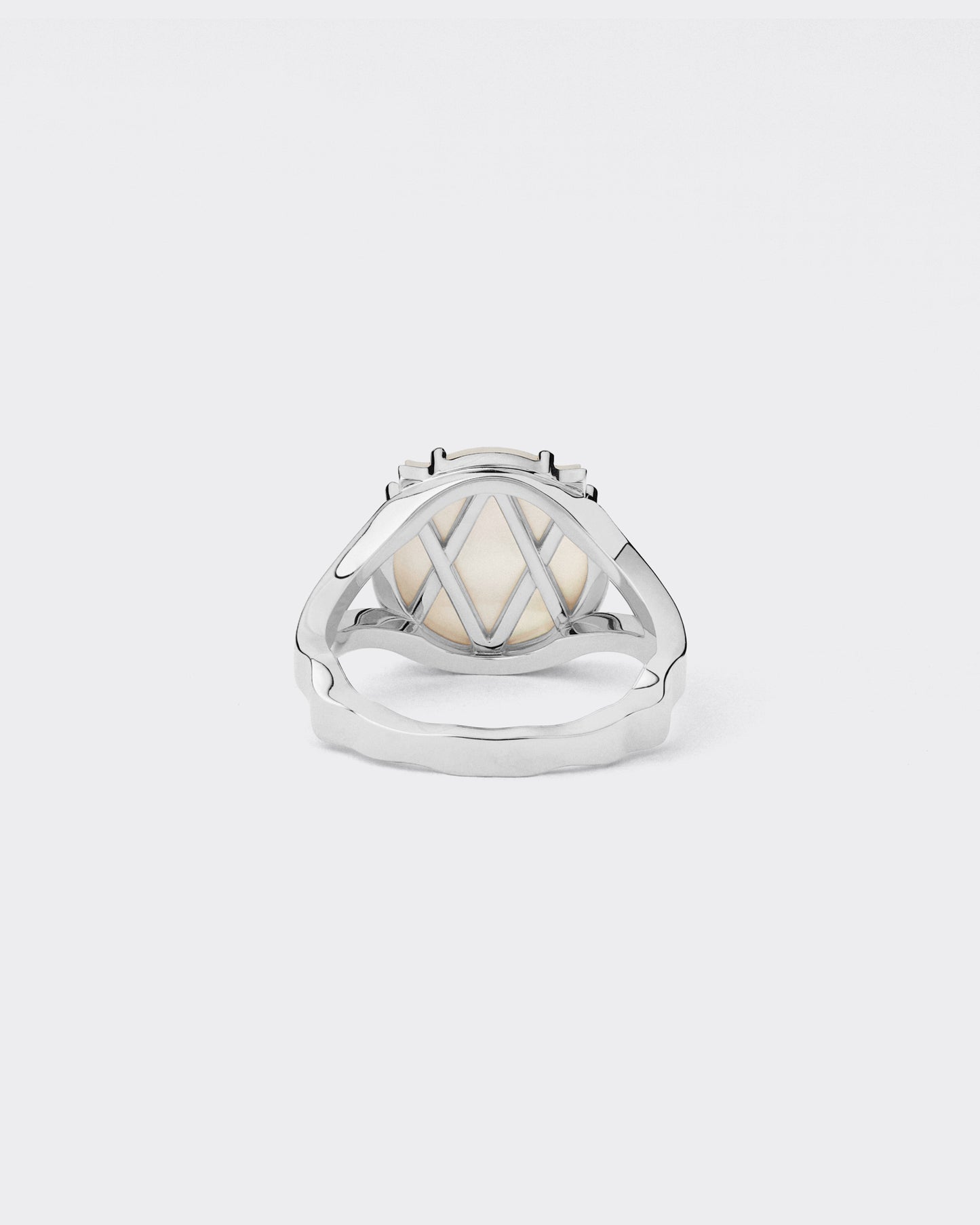 Bague : Nacre - Or Blanc 18ct