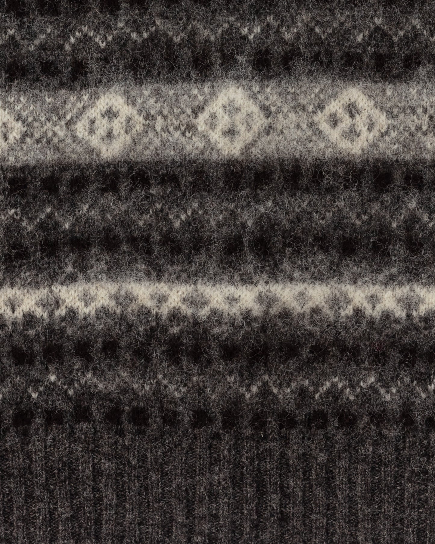 Brushed Fair Isle Vest : Grey