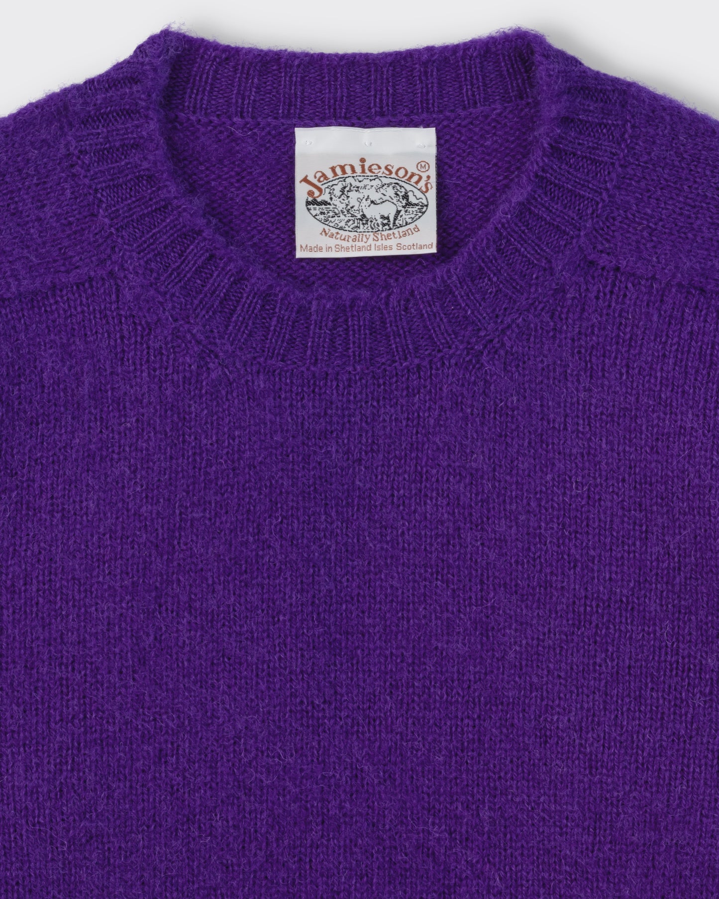 Brushed Wool Crewneck Knit : Purple