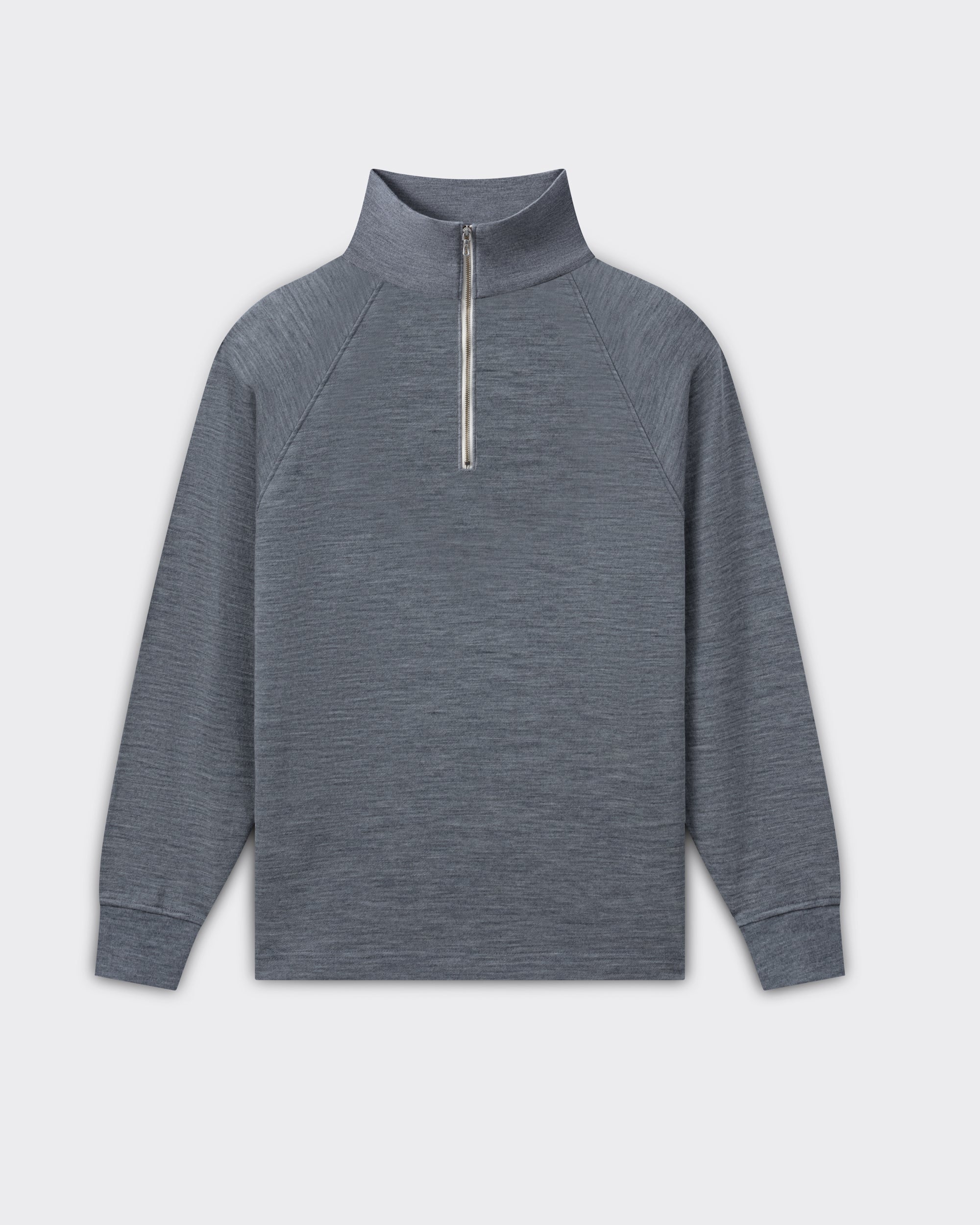 Batoner Merino Half Zip Jumper Grey | Paris – Beige Habilleur