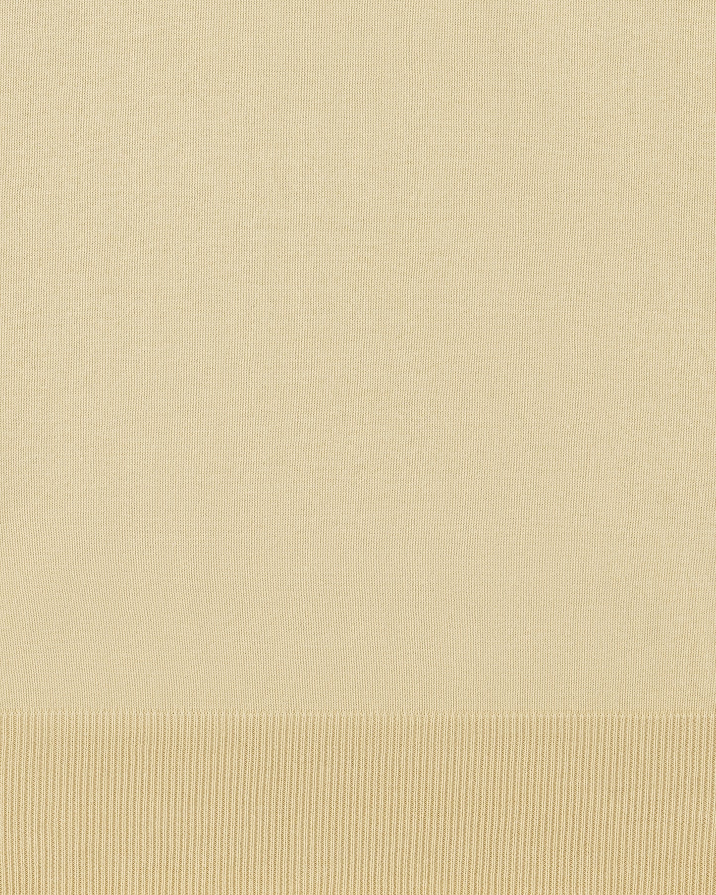 Batoner Sea Island cotton polo shirt straw yellow — ribbed trim detail