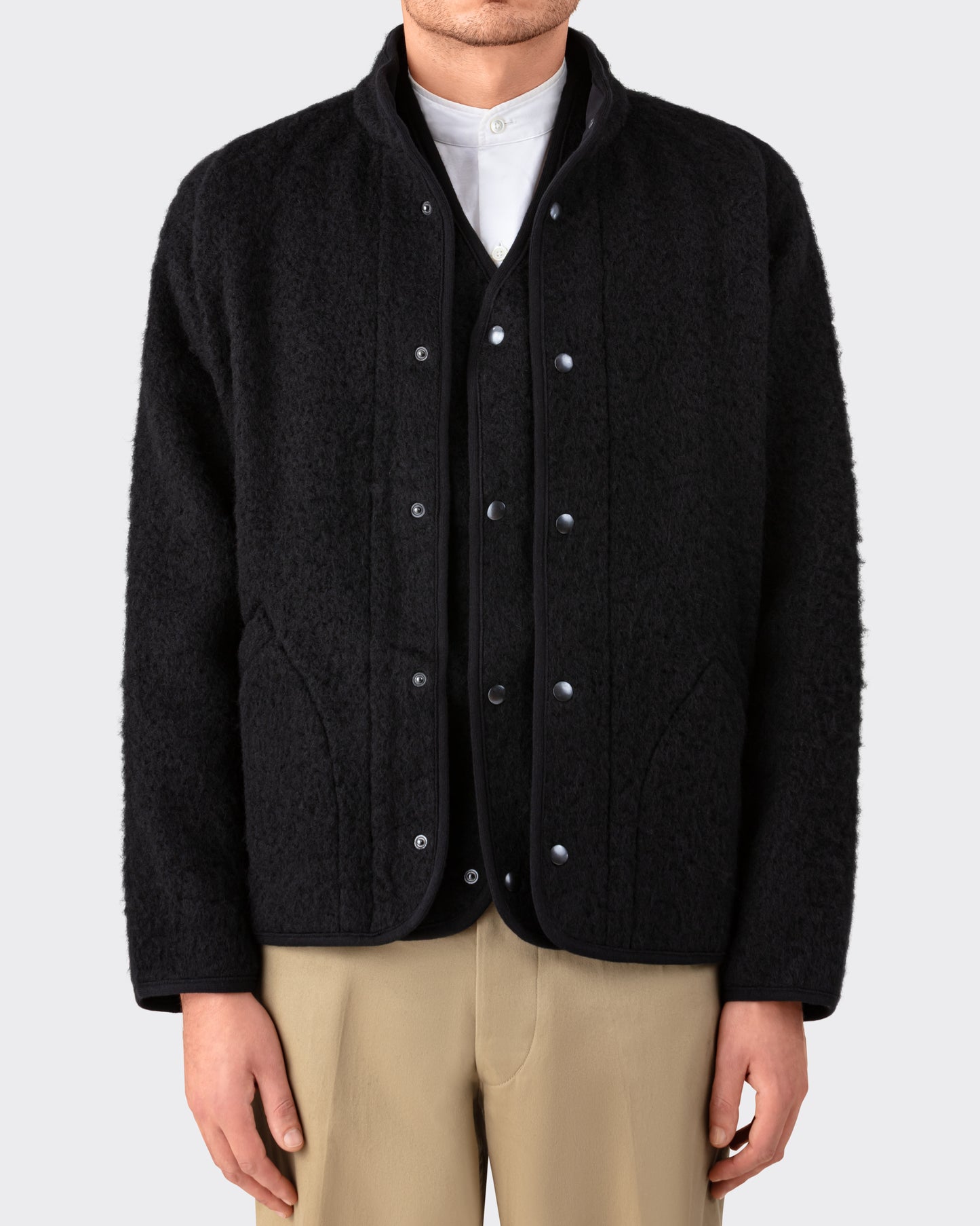 “Contour” Wool Jacket : Black