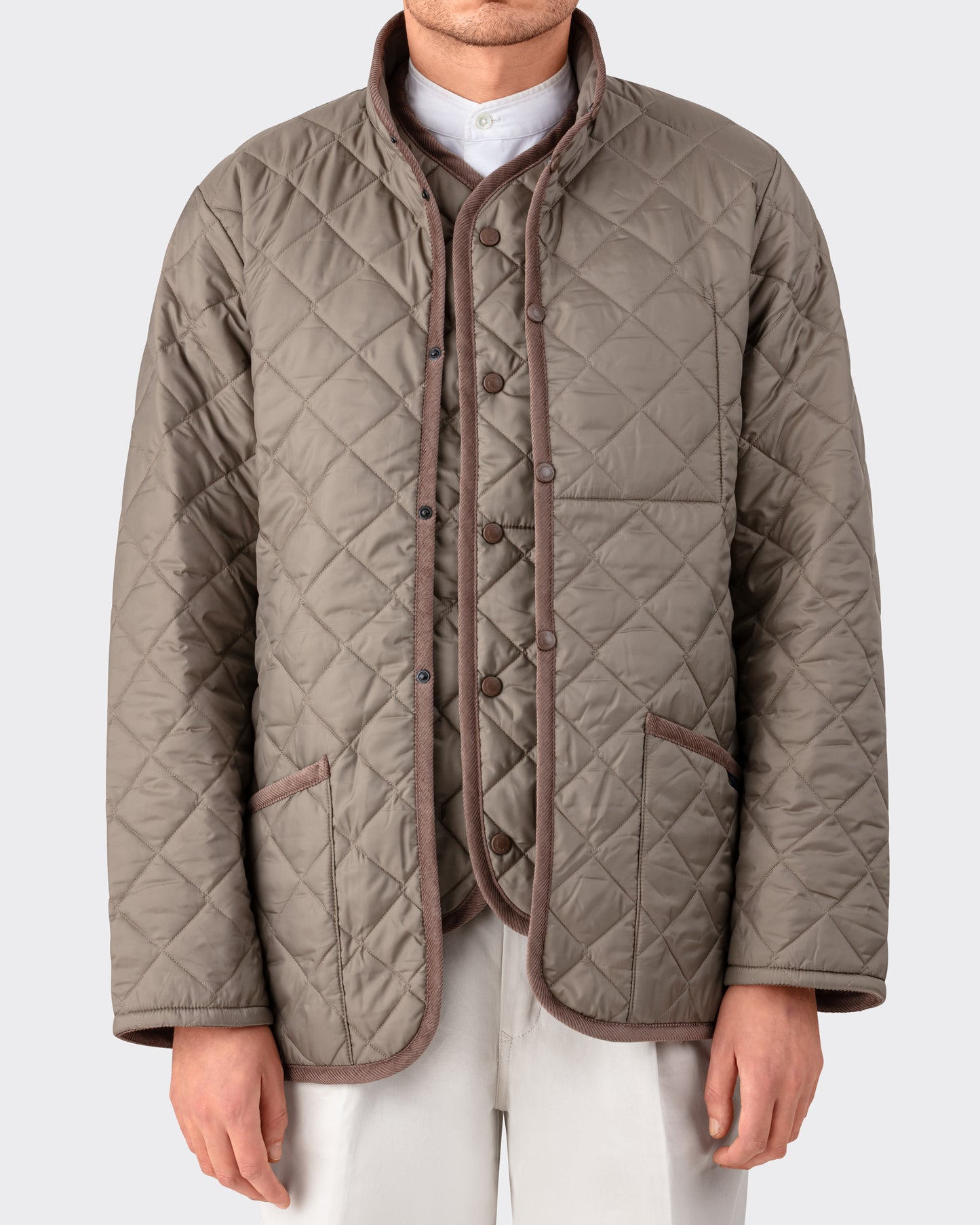 "Thornham" Quilted Gilet : Greige