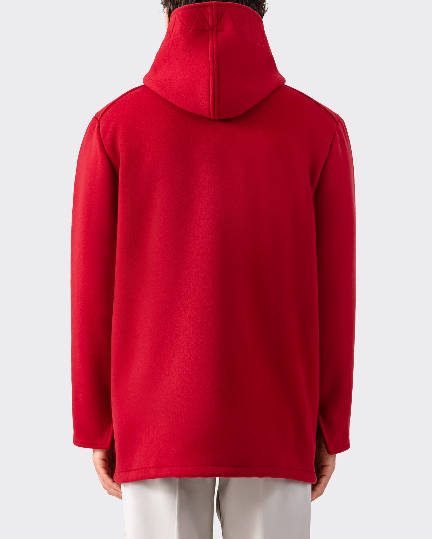 “City” Kabig en Laine et Cachemire : Rouge Dahlia