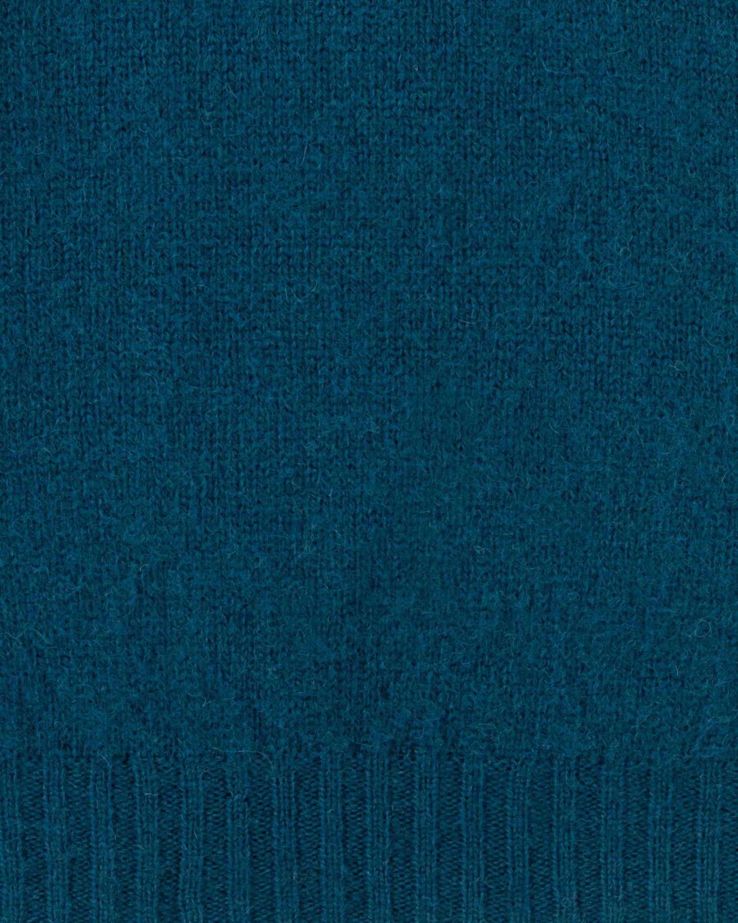 Brushed Wool Crewneck Knit : Peacock Blue