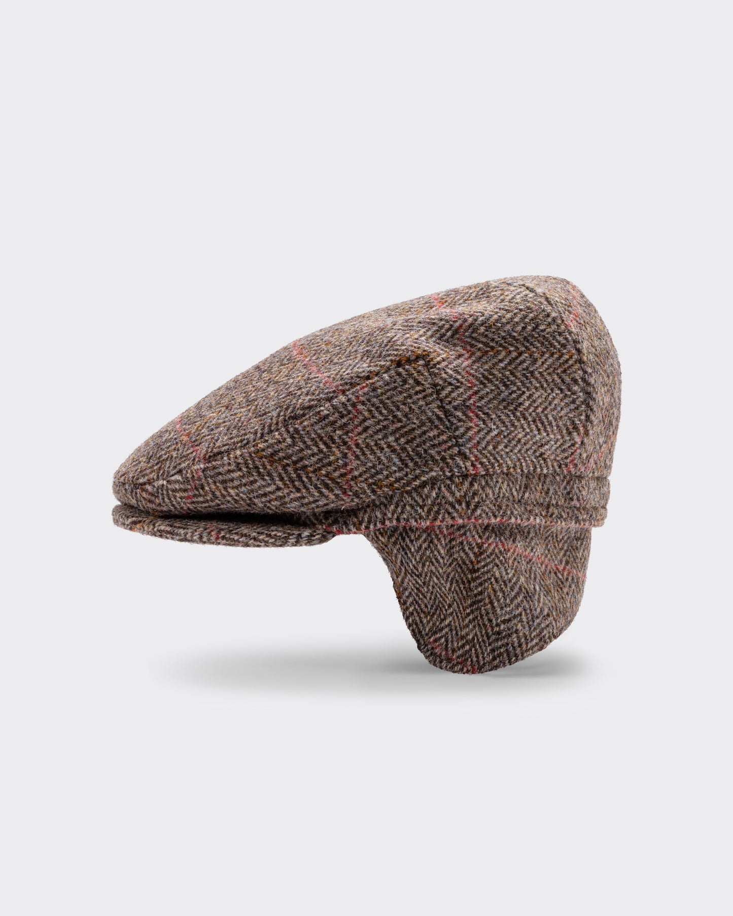 Harris Tweed Oslo Cap : Brown/Red/Orange