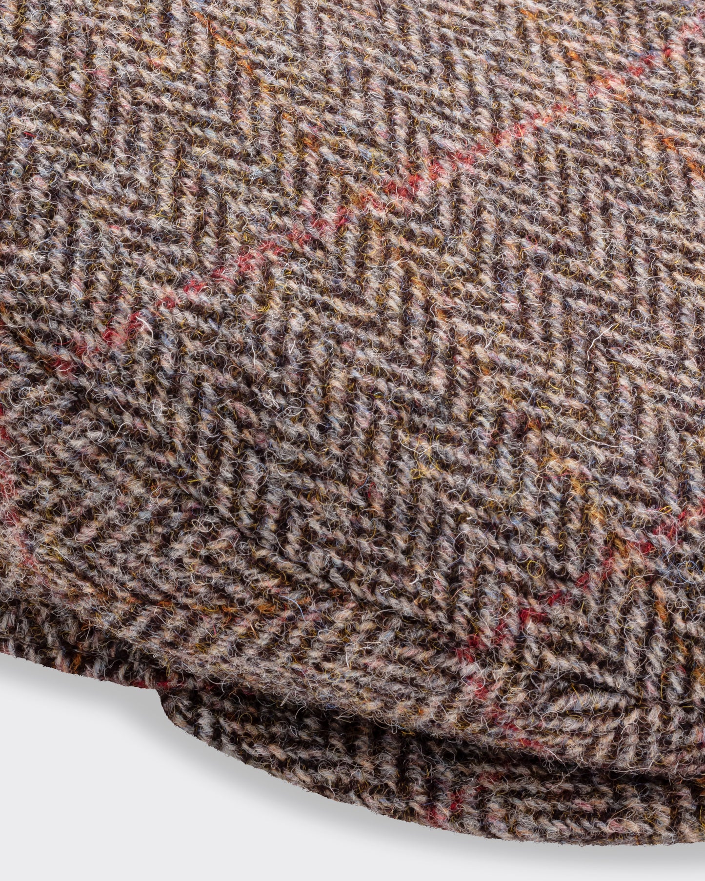 Harris Tweed Oslo Cap : Brown/Red/Orange