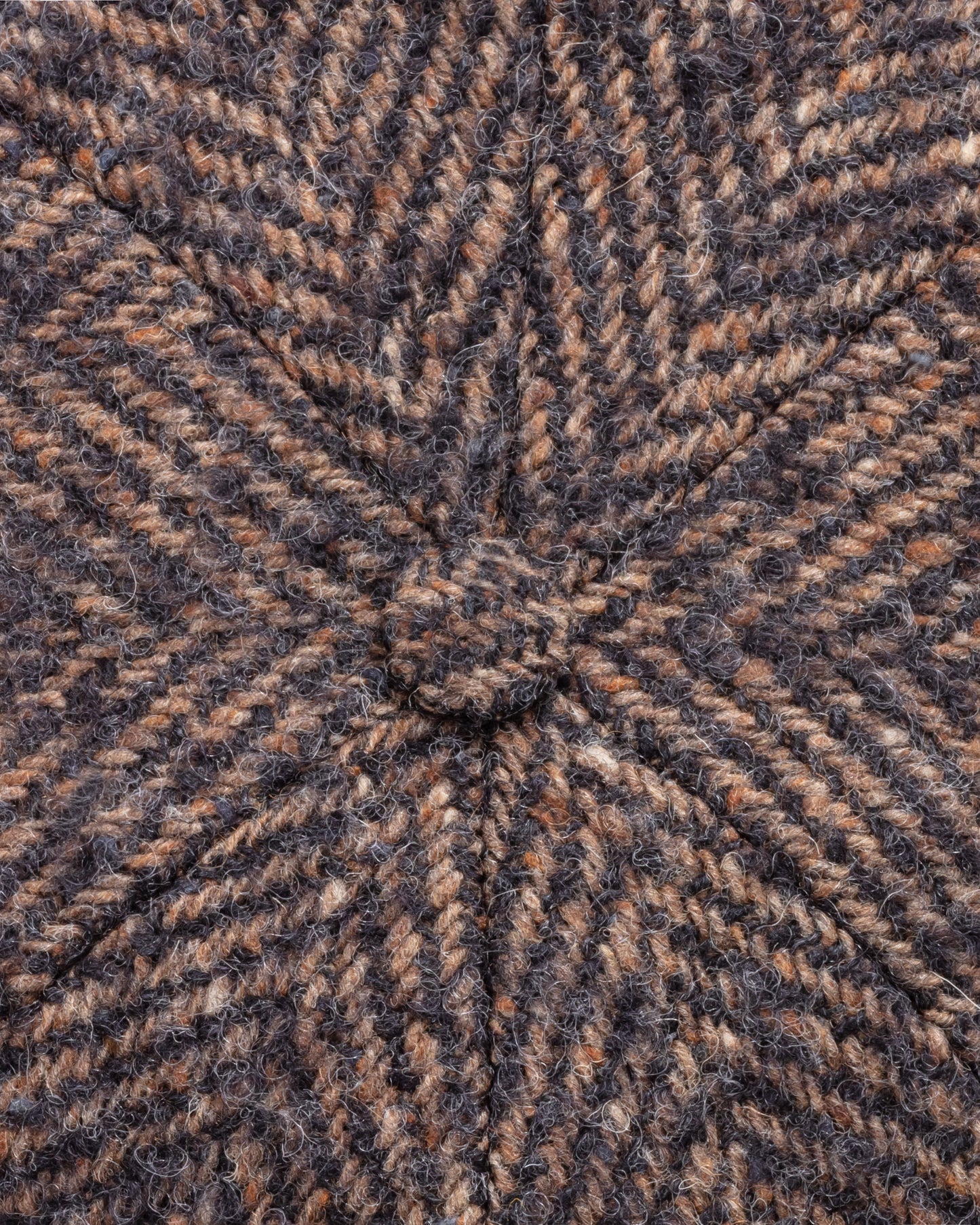 Donegal « 6 Panels » Large Herringbone Cap : Brown