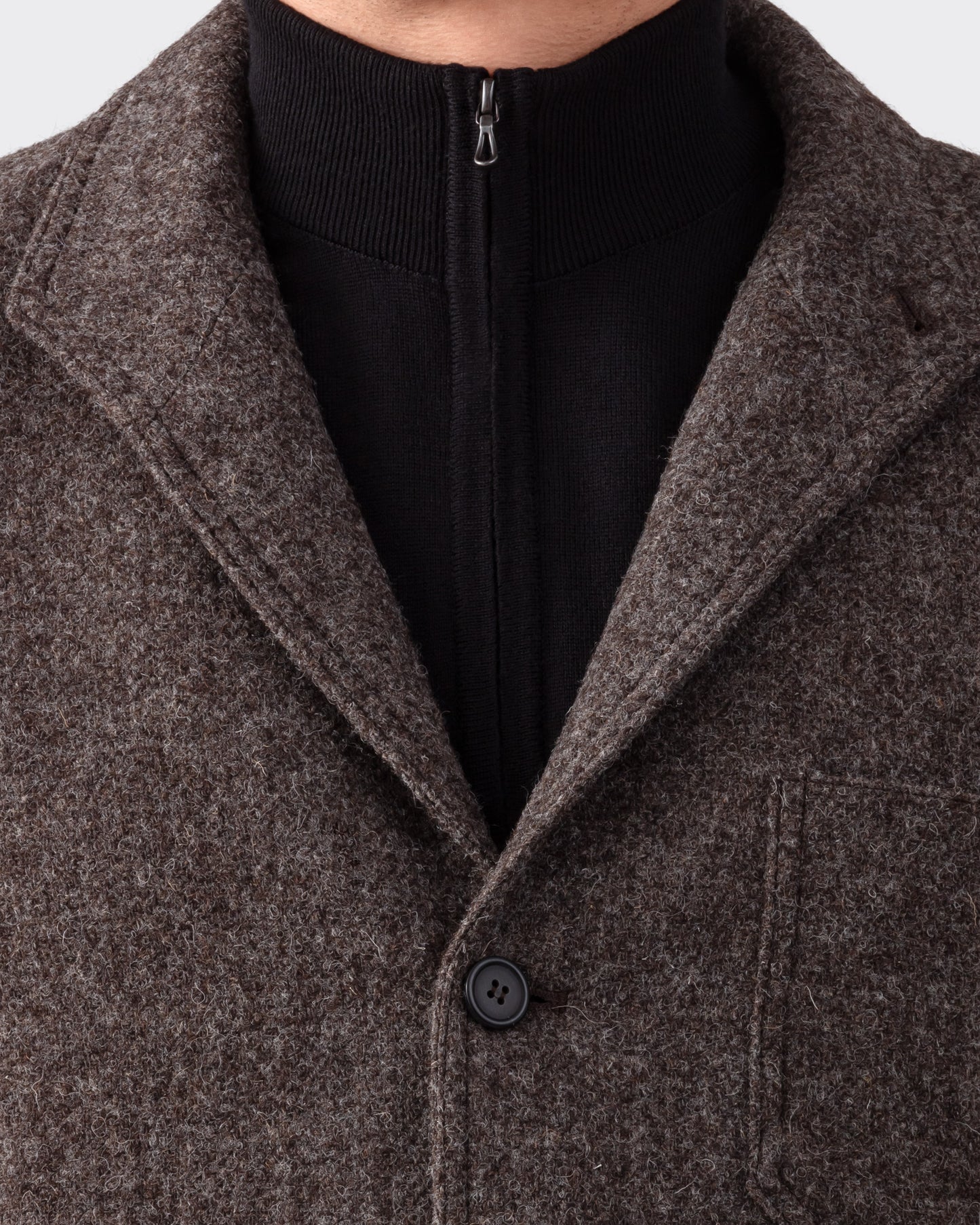 Undyed Virgin Wool Teba Jacket : Brown