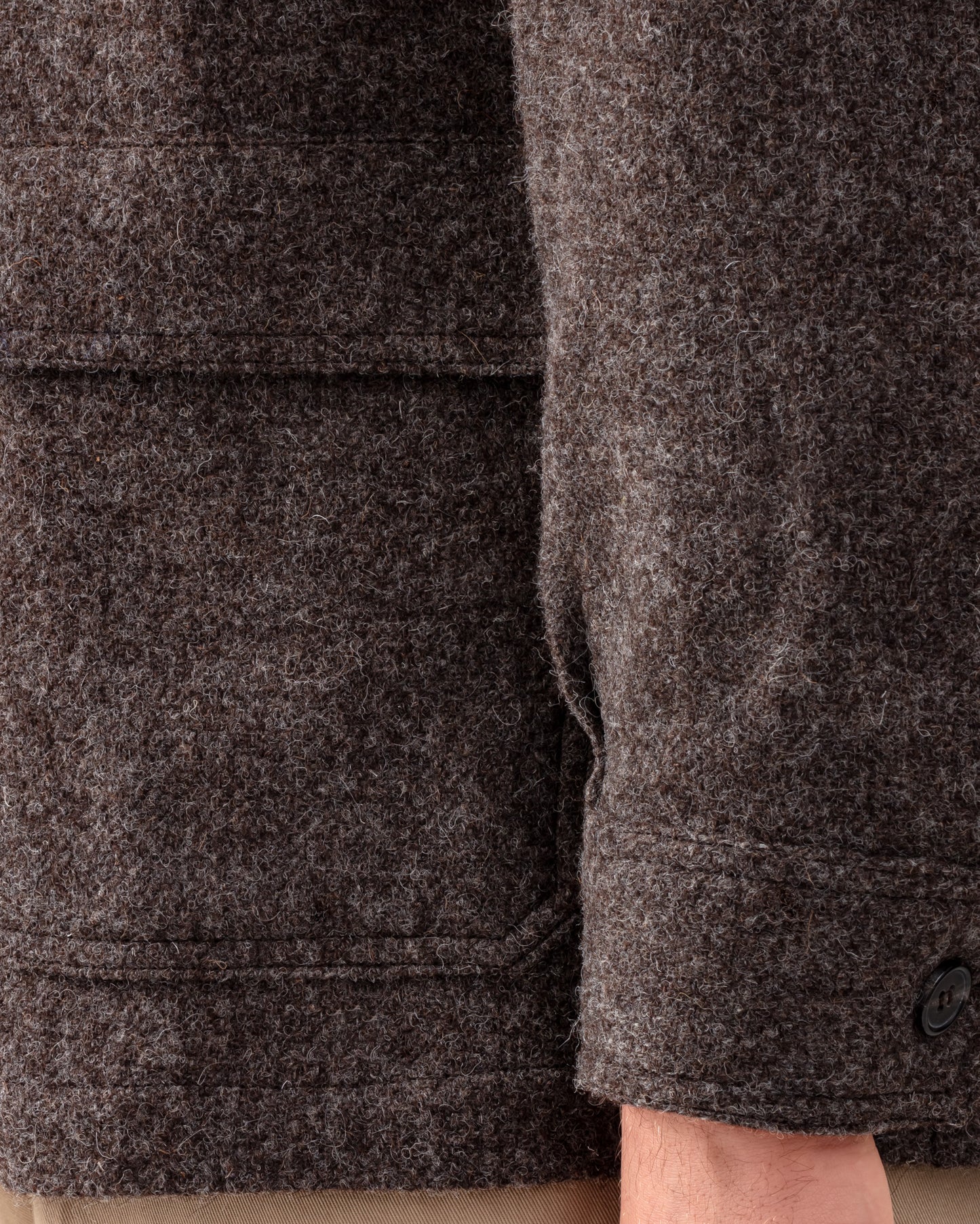 Undyed Virgin Wool Teba Jacket : Brown