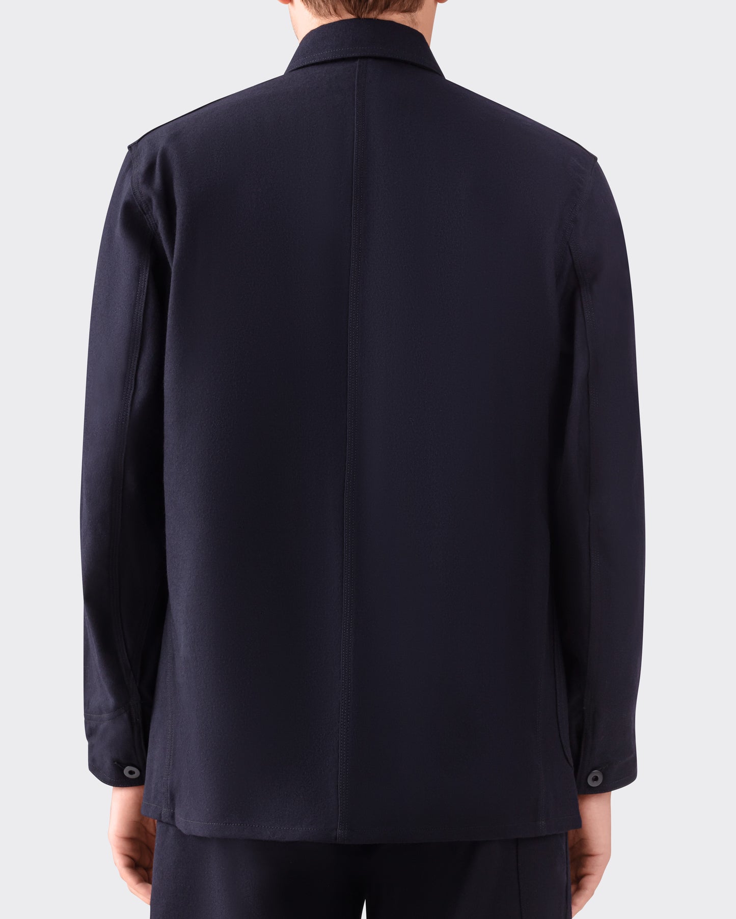 “JACKSON” Wool Twill Jacket : Navy