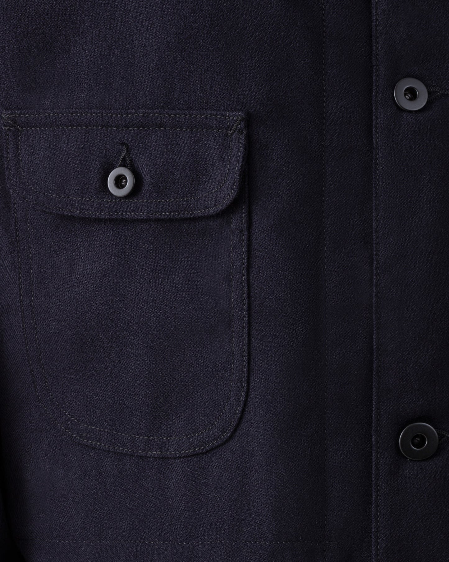 “JACKSON” Wool Twill Jacket : Navy