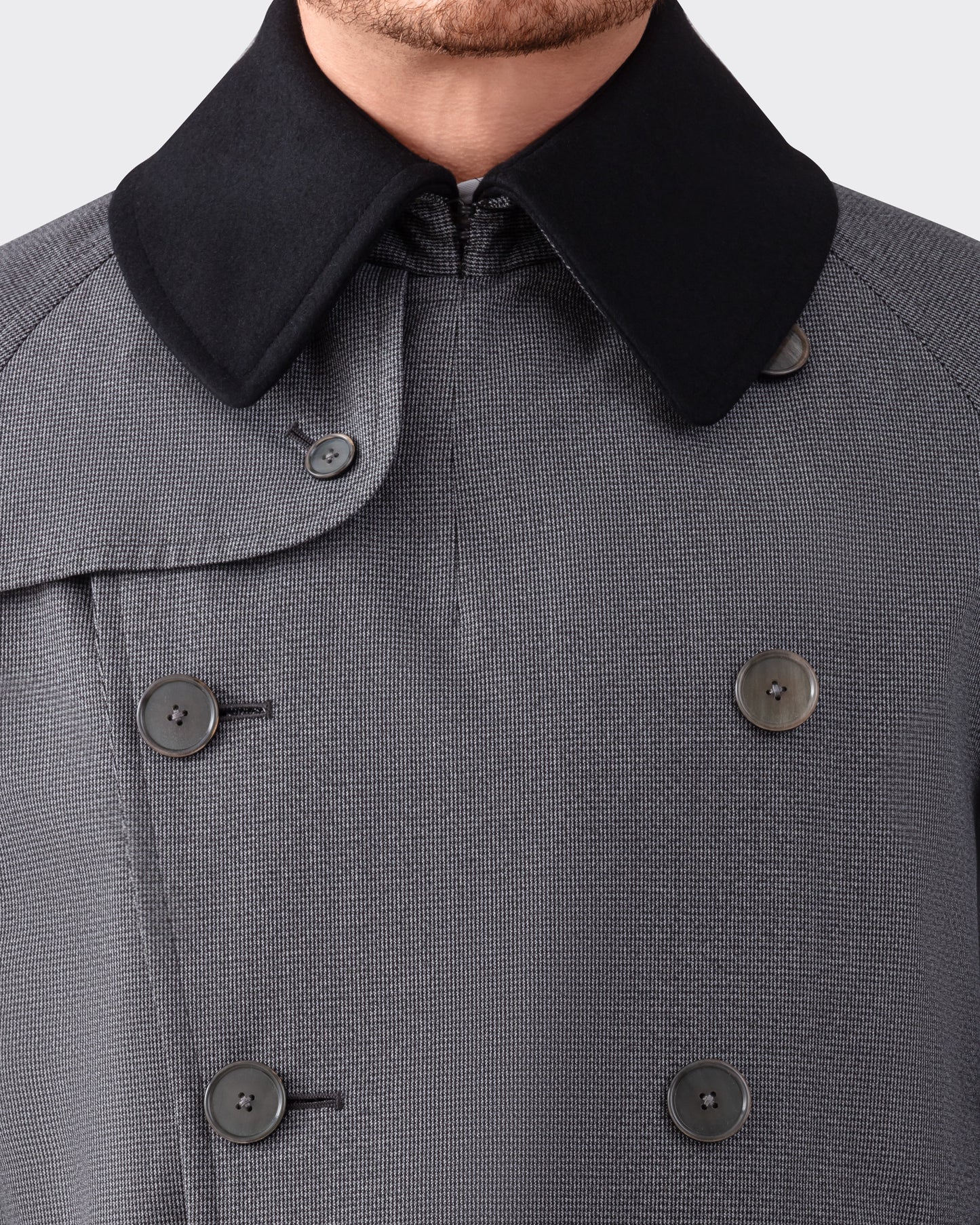 Trench “AL II” Petit Pied-de-Poule : Gris