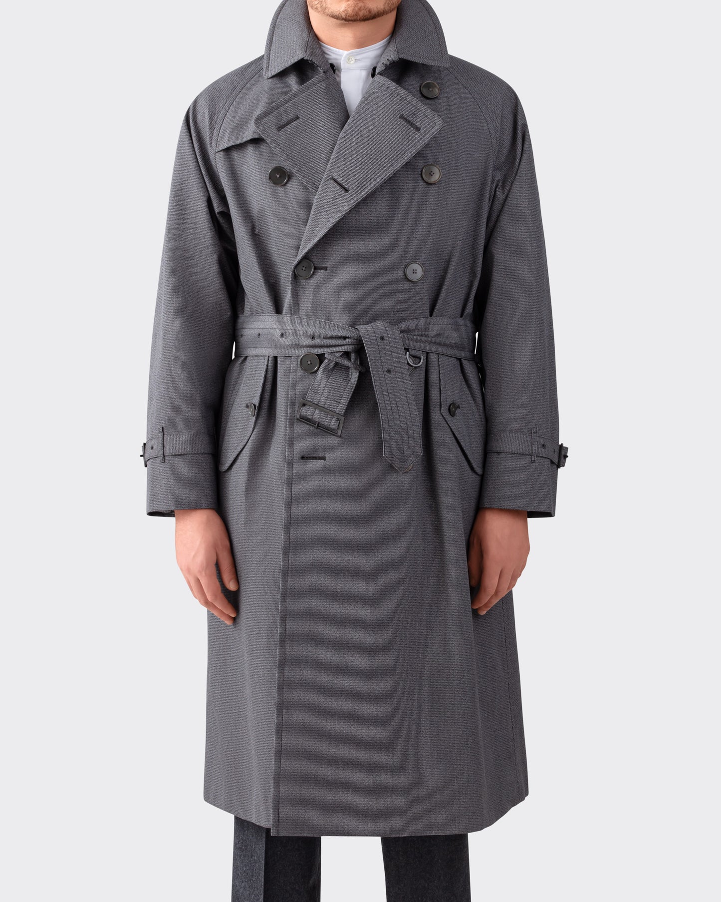 Trench “AL II” Petit Pied-de-Poule : Gris