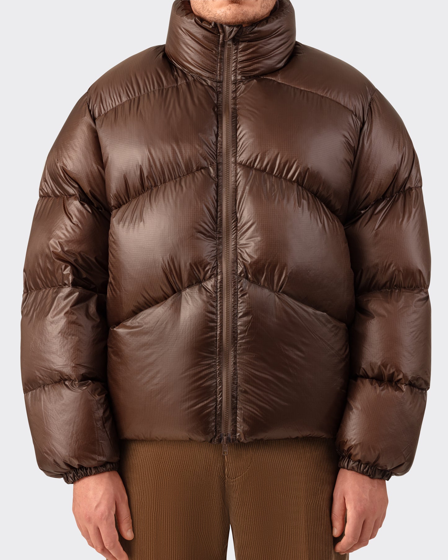 Ripstop Nylon "NS" Down Jacket : Brown