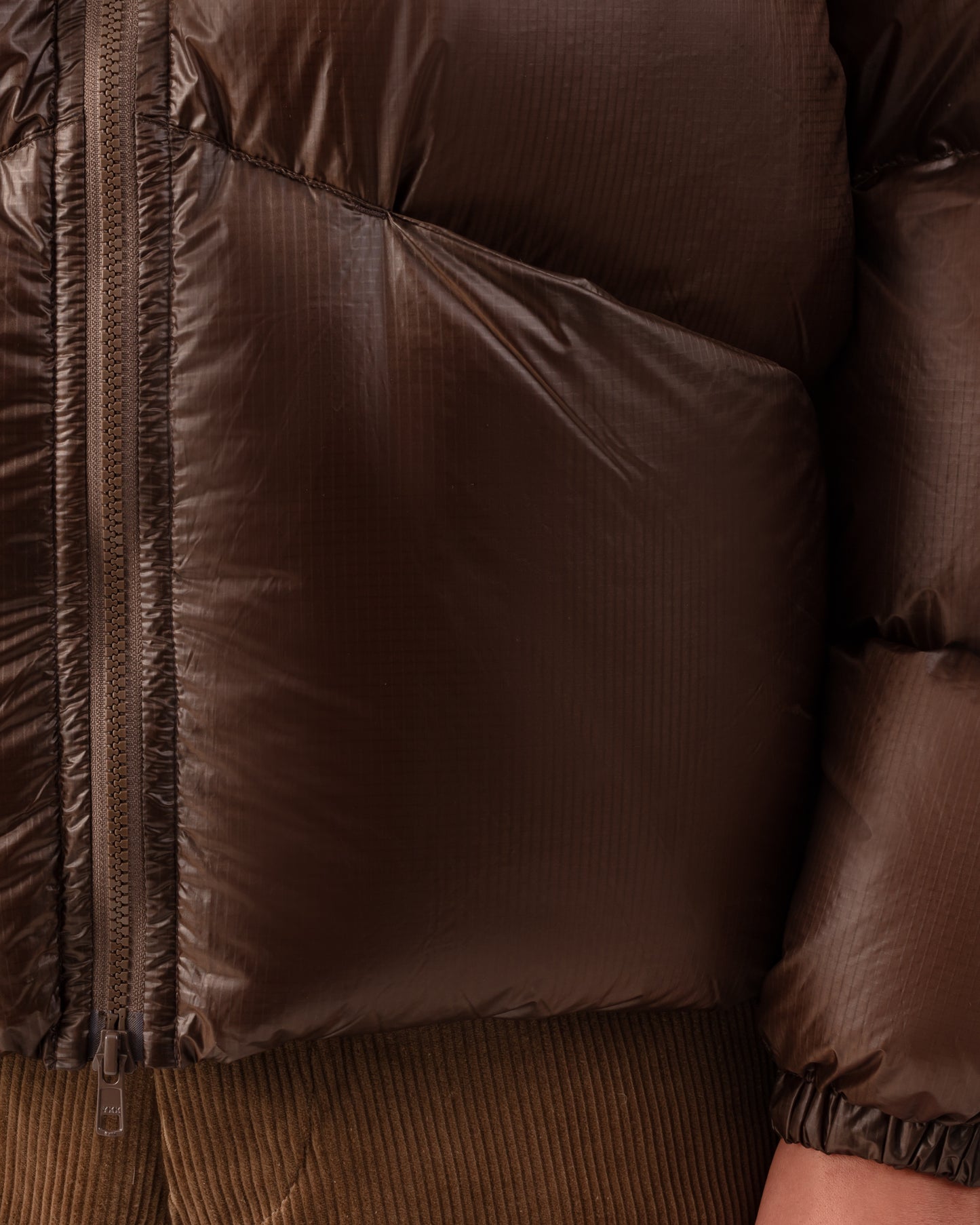Ripstop Nylon "NS" Down Jacket : Brown