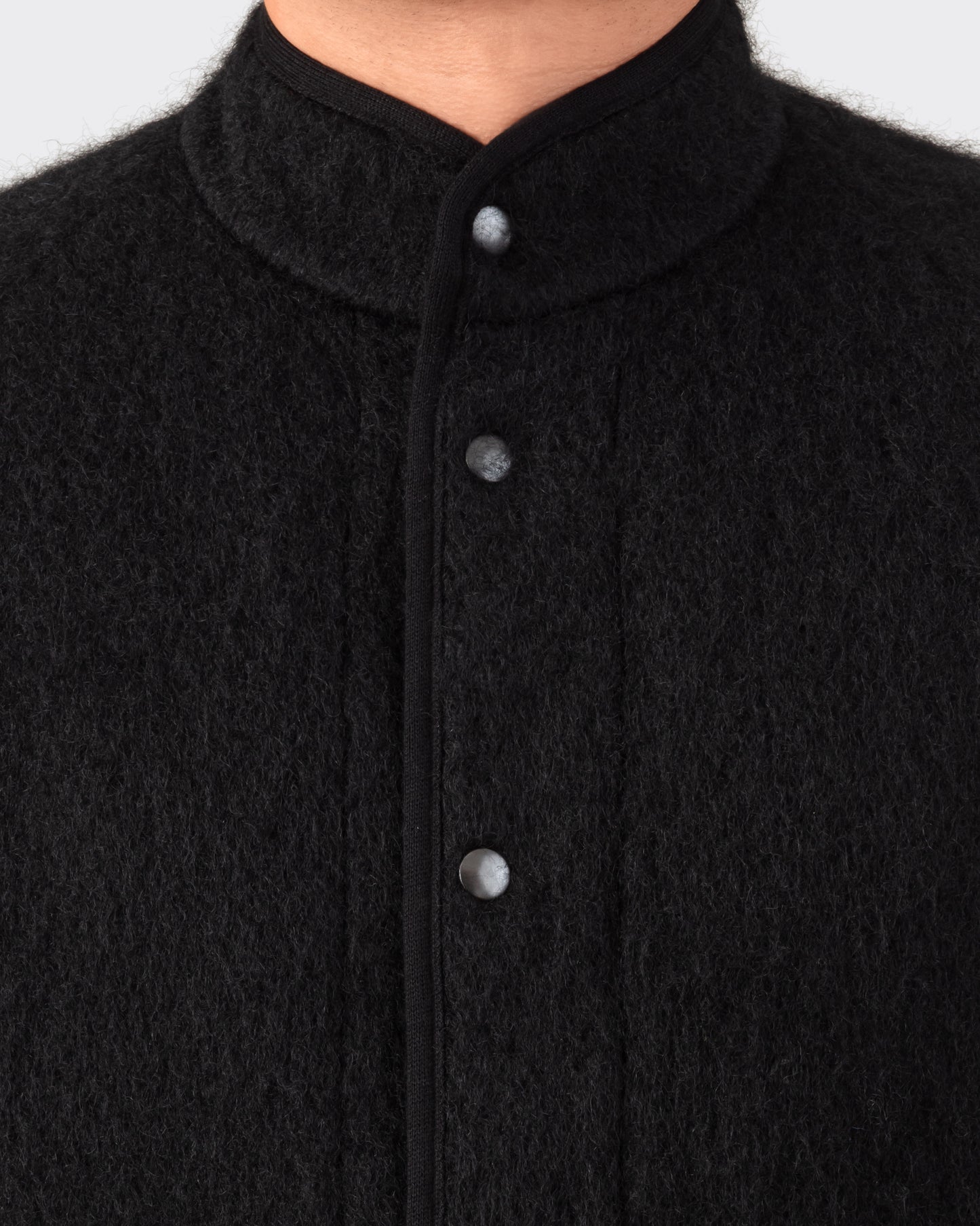 Veste “Contour” en Laine & Mohair : Noir