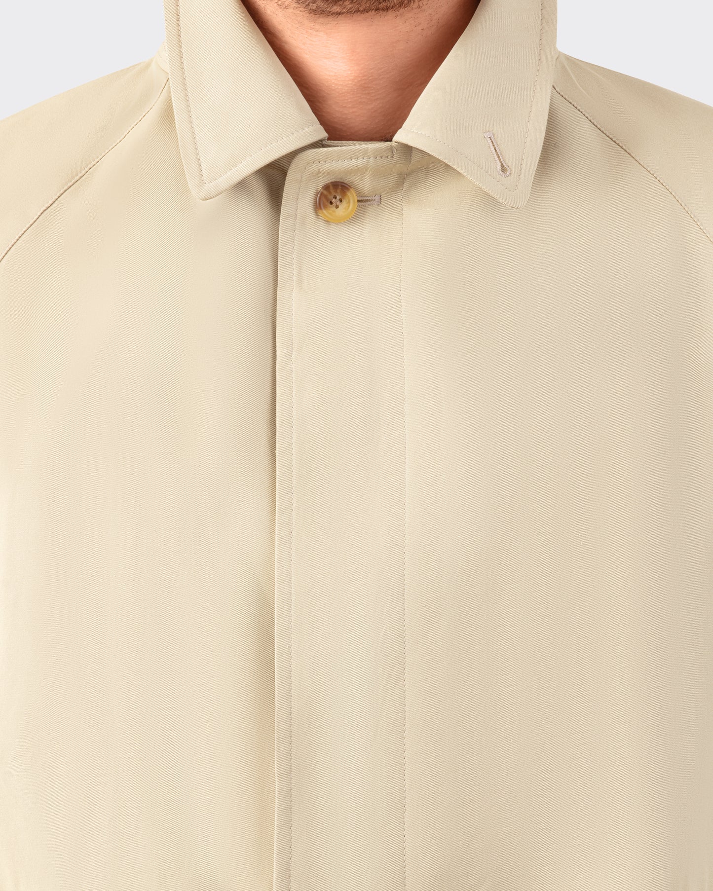 Gabardine Raglan Overcoat : Stone