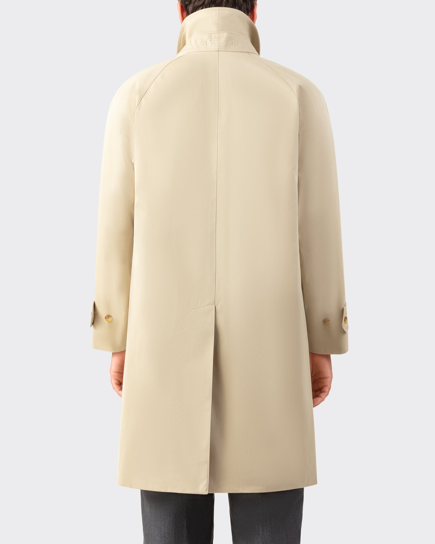 Gabardine Raglan Overcoat : Stone