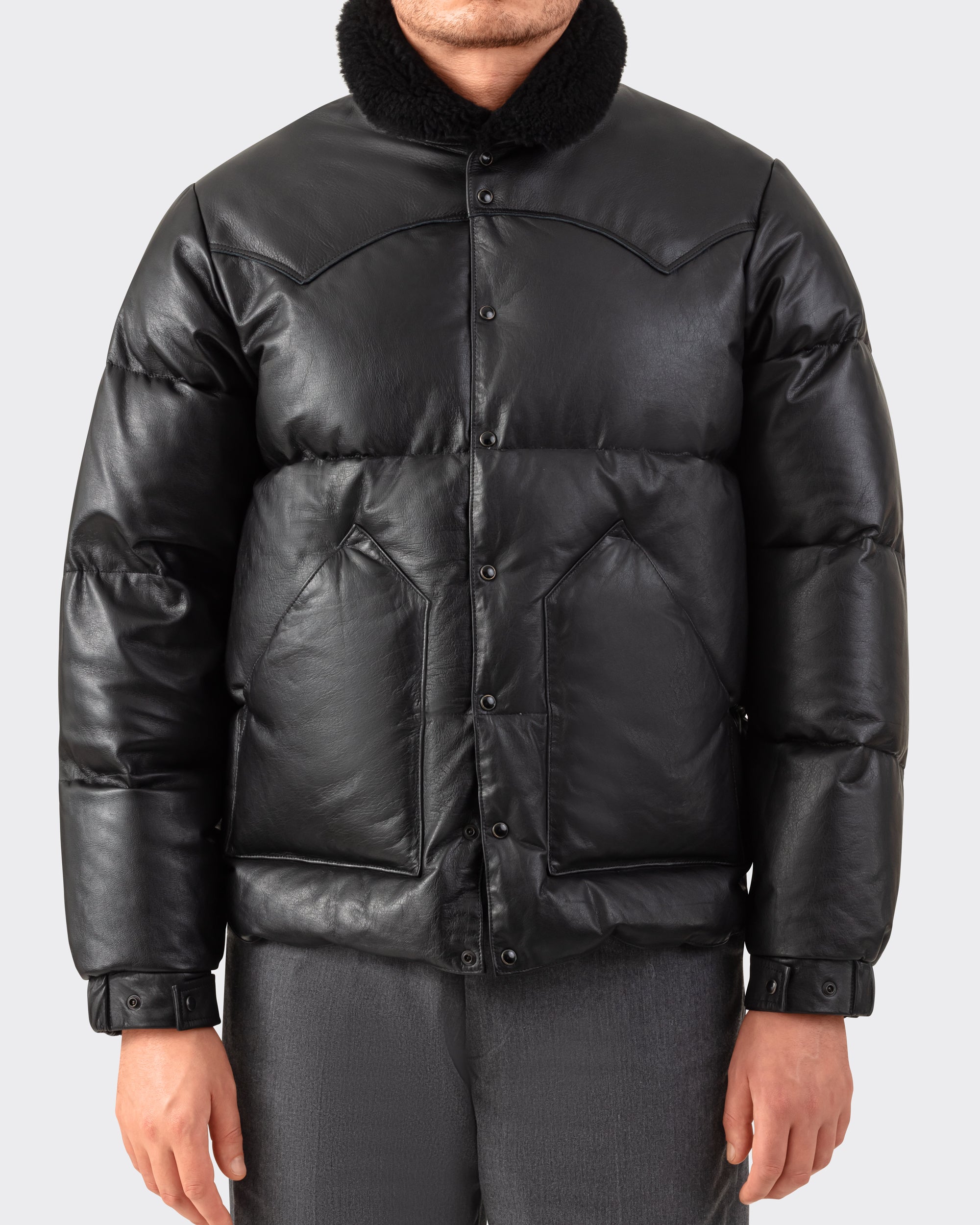 Rocky Mountain Featherbed: Leather “Christy” Jacket : Black