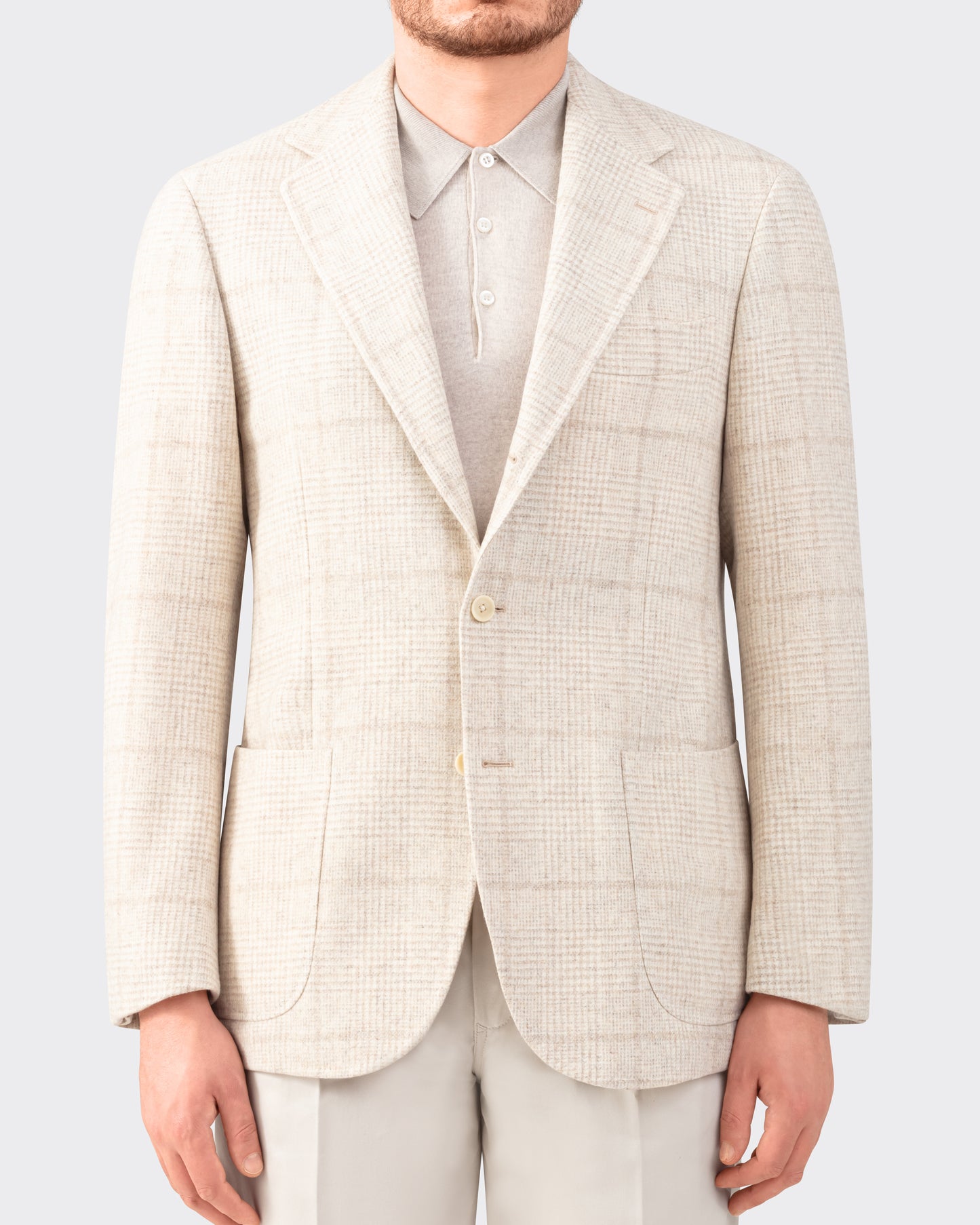 Glencheck “Balloon” Jacket : Ecru