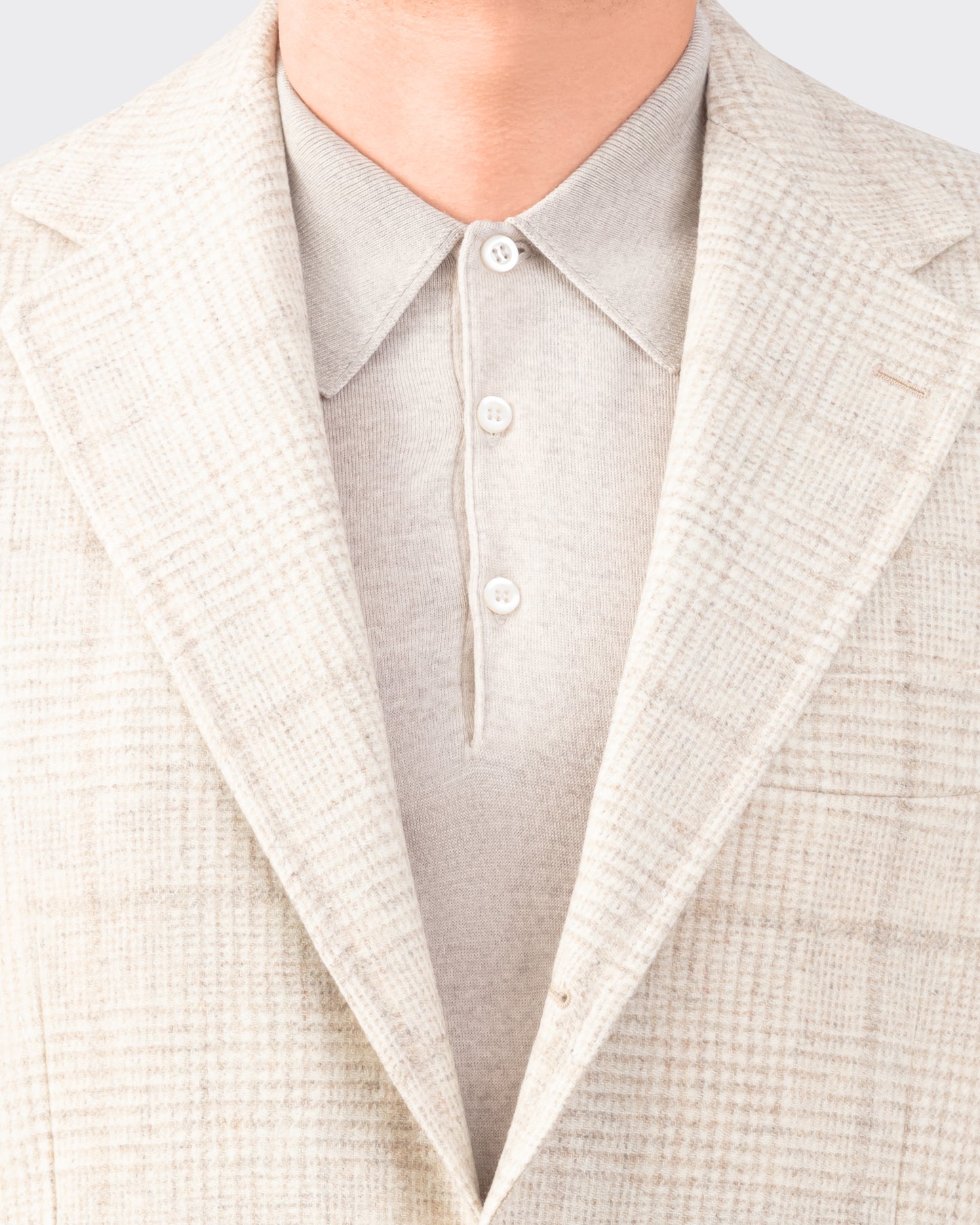 Glencheck “Balloon” Jacket : Ecru