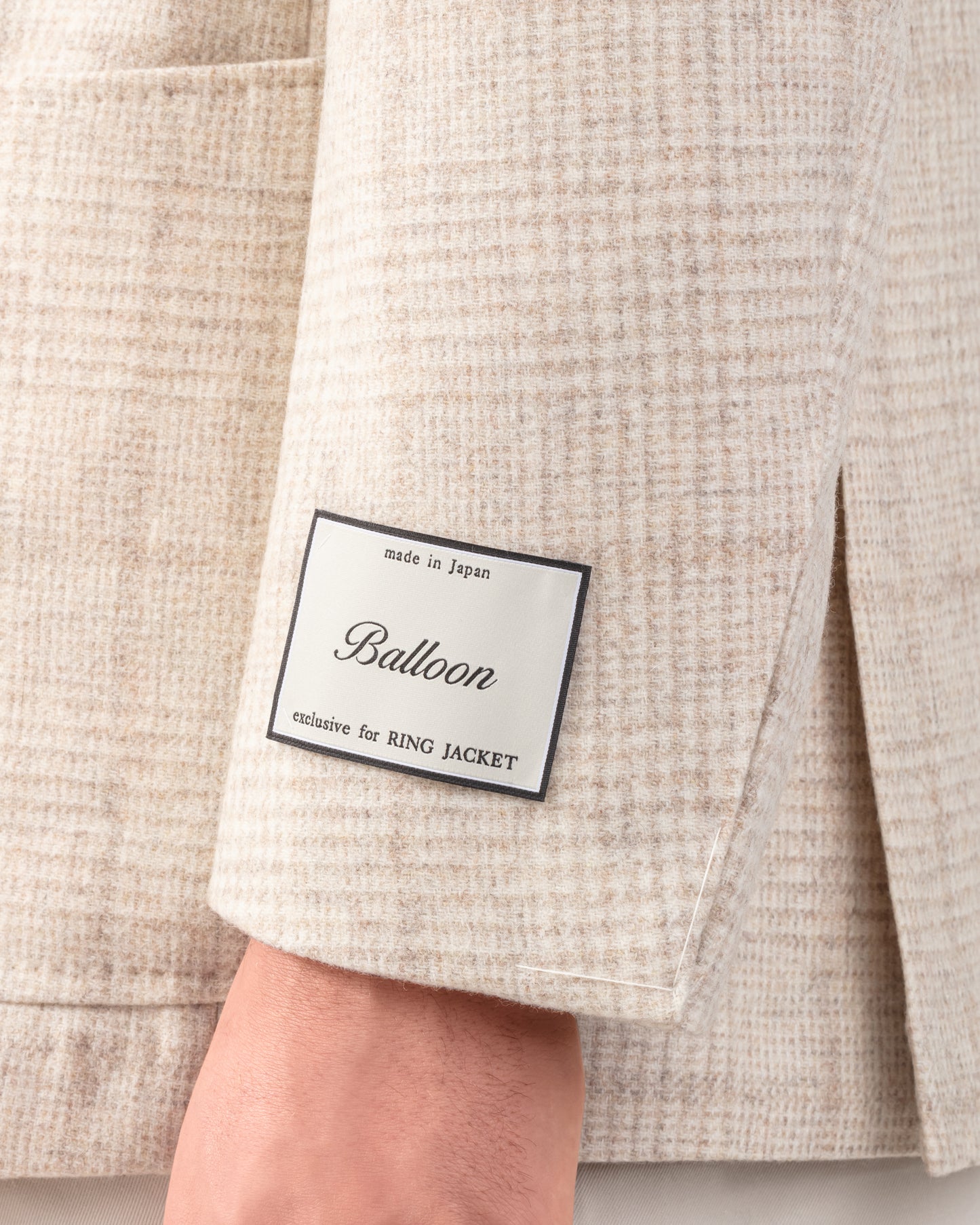 Glencheck “Balloon” Jacket : Ecru