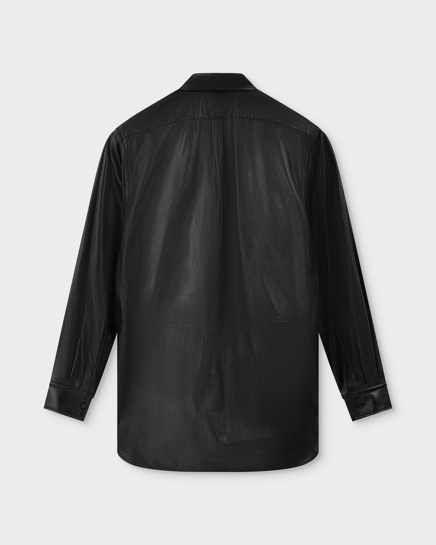Chemise en Cuir d’Agneau : Noir