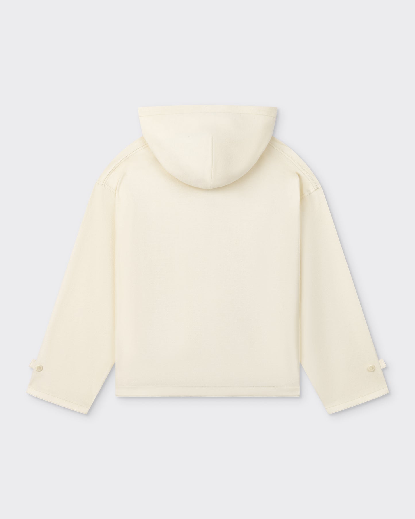 "Balancer Knit" Wool Smock Jacket: White Fleece