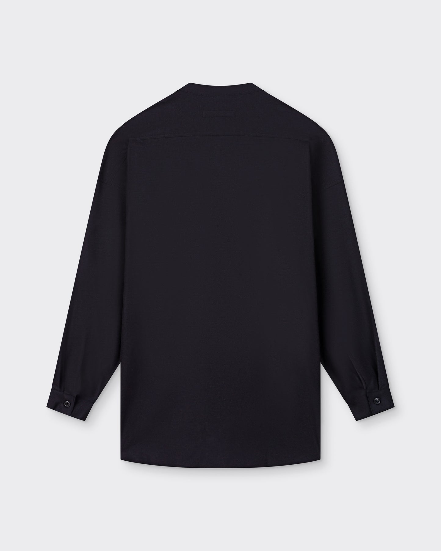 "Balancer Knit" Wool Overshirt : Dark Navy