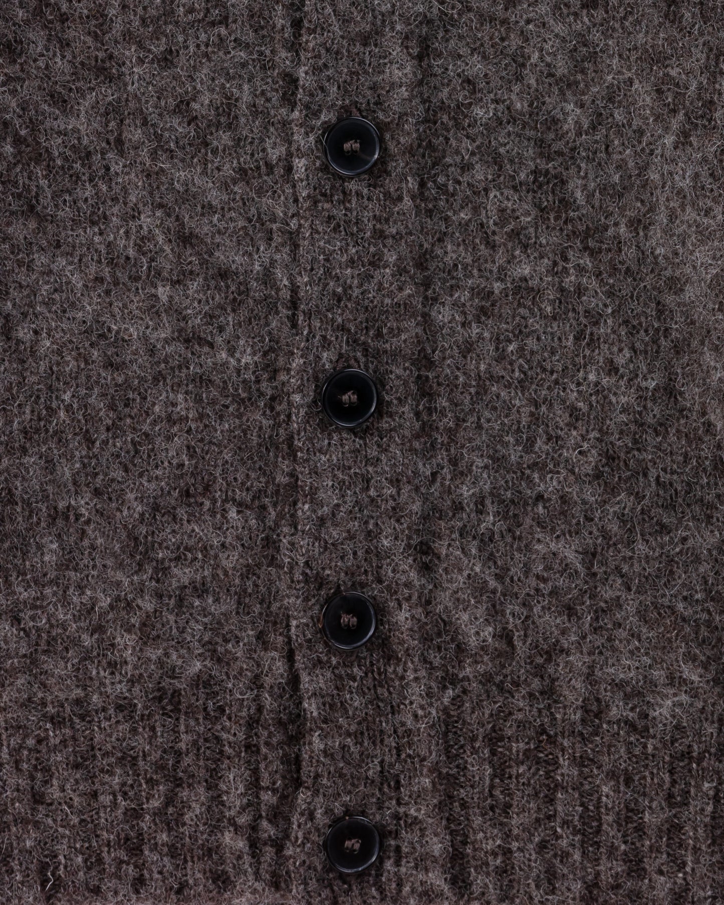 Cardigan Laine Peignée : Gris Foncé Naturel