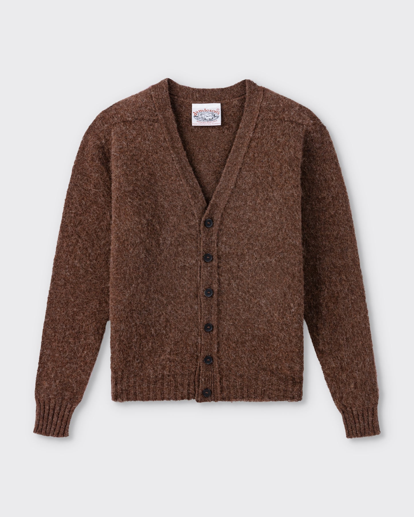 Cardigan Laine Peignée : Marron Naturel