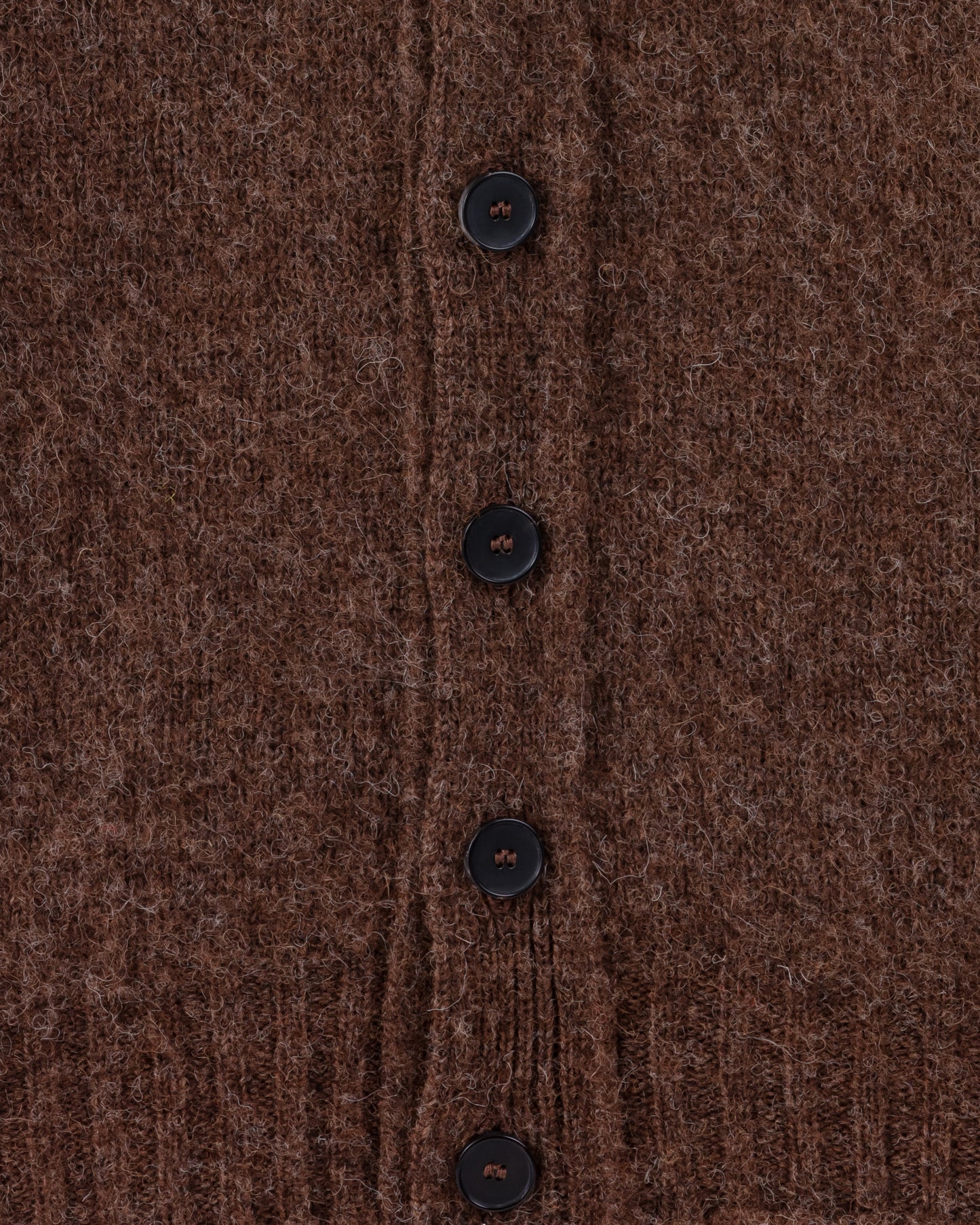 Cardigan Laine Peignée : Marron Naturel