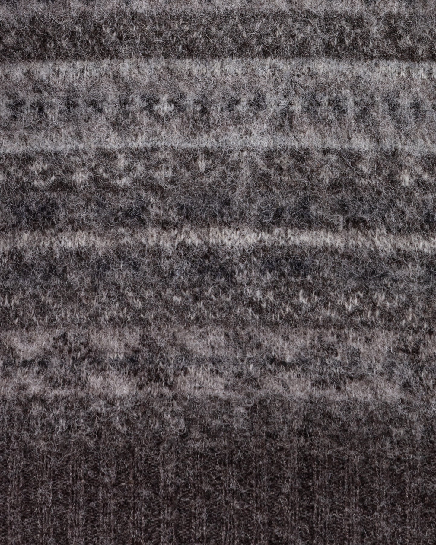 Hiking Brushed Fair Isle Sweater : Stone