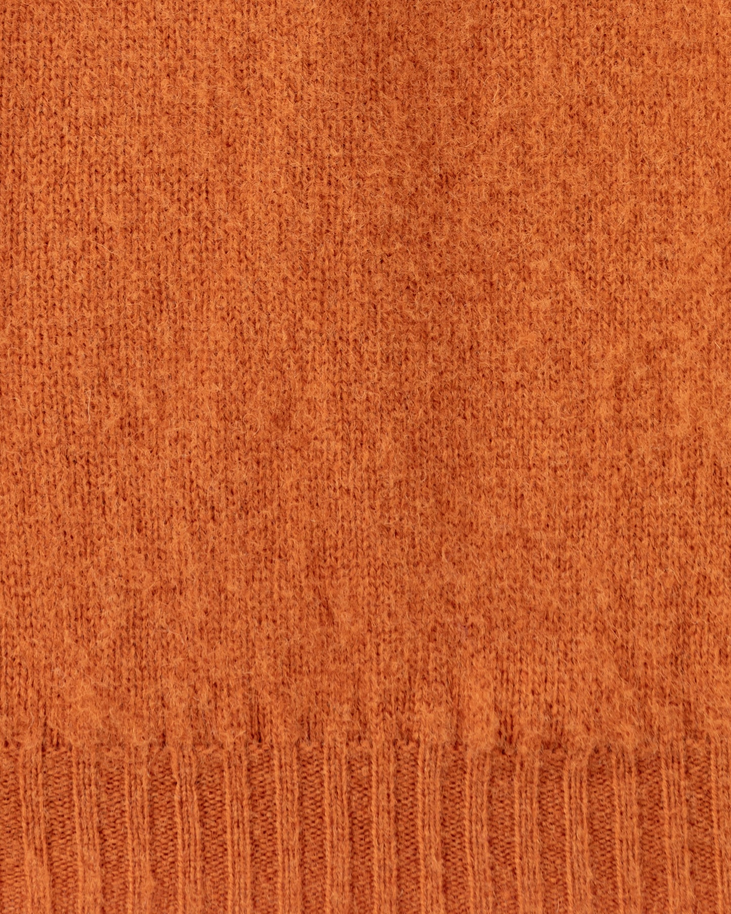 Pull Col Rond Laine Peignée : Ambre