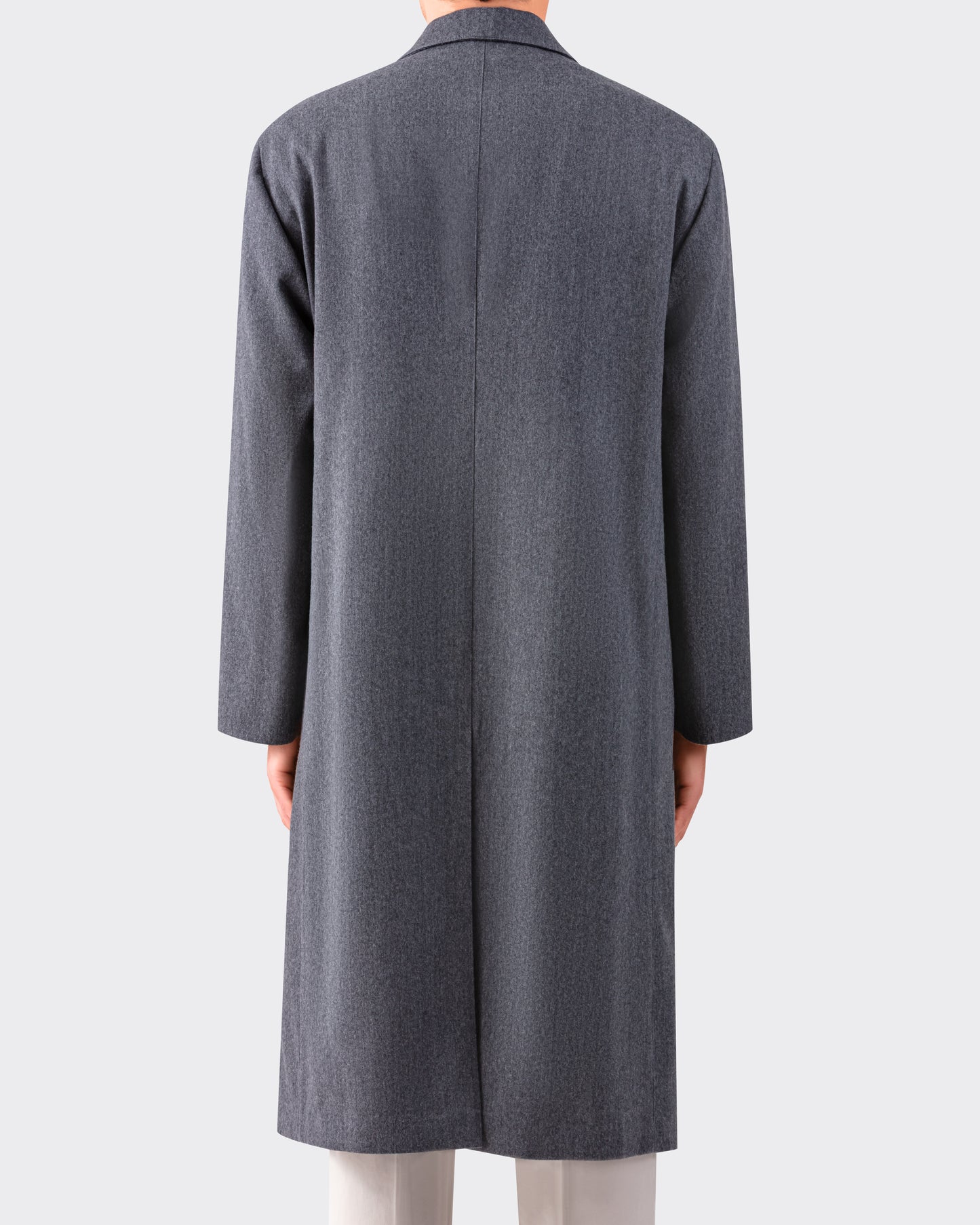 “BERTO” Double-Breasted Wool Coat : Grey