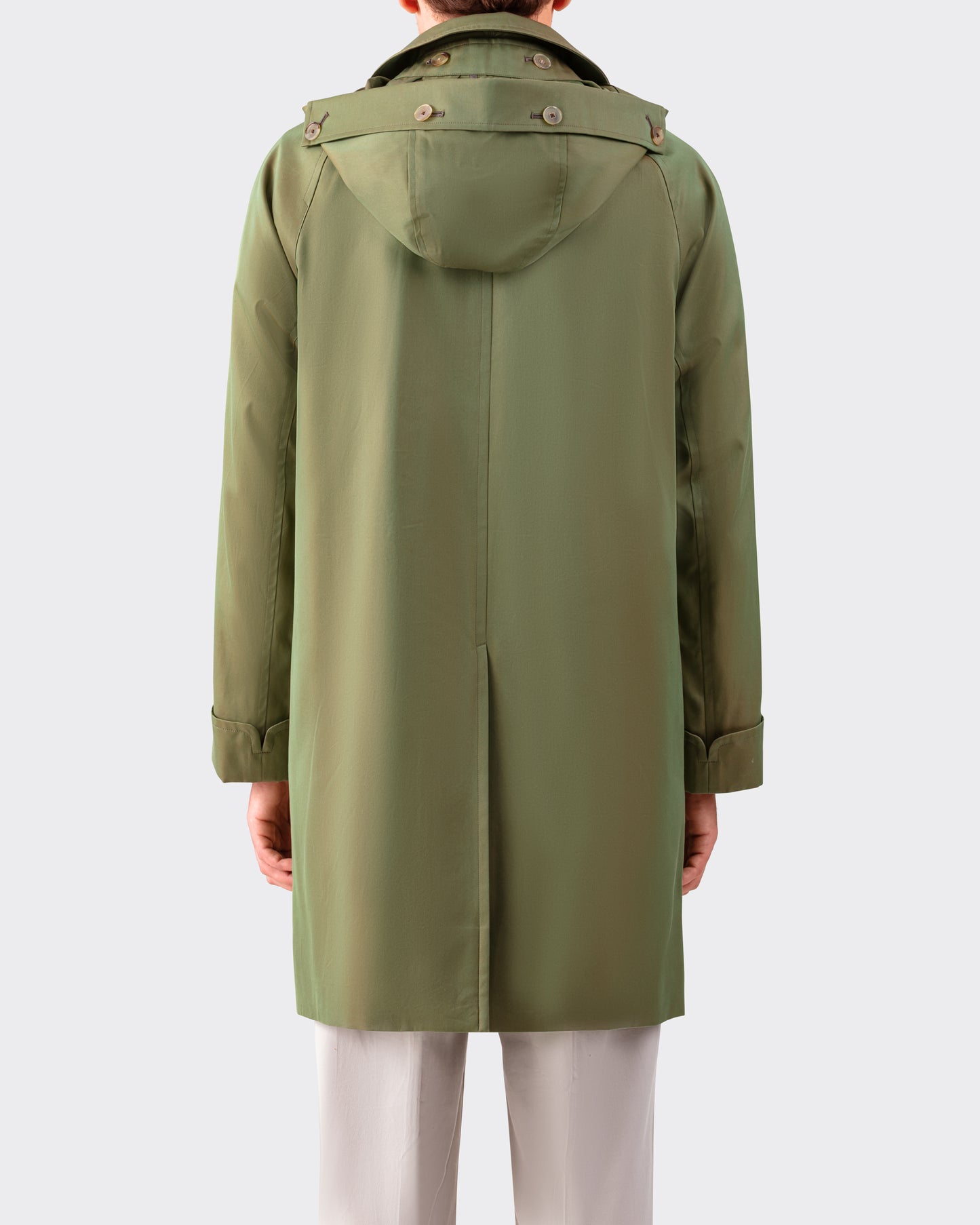 “CORB II” Cotton Gabardine Coat : Olive