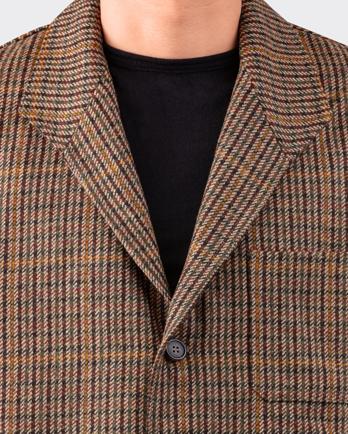 Teba Jacket « Gun Check » en Tweed : Olive