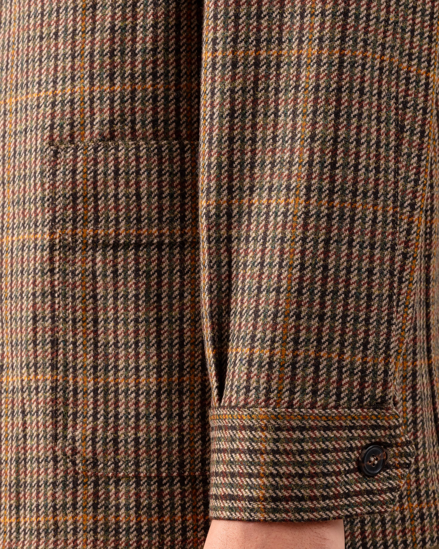 Teba Jacket « Gun Check » en Tweed : Olive
