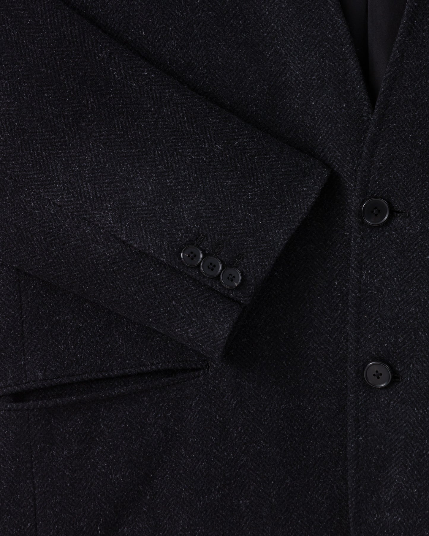 Veste sans col en Cachemire et Soie : Gris Foncé