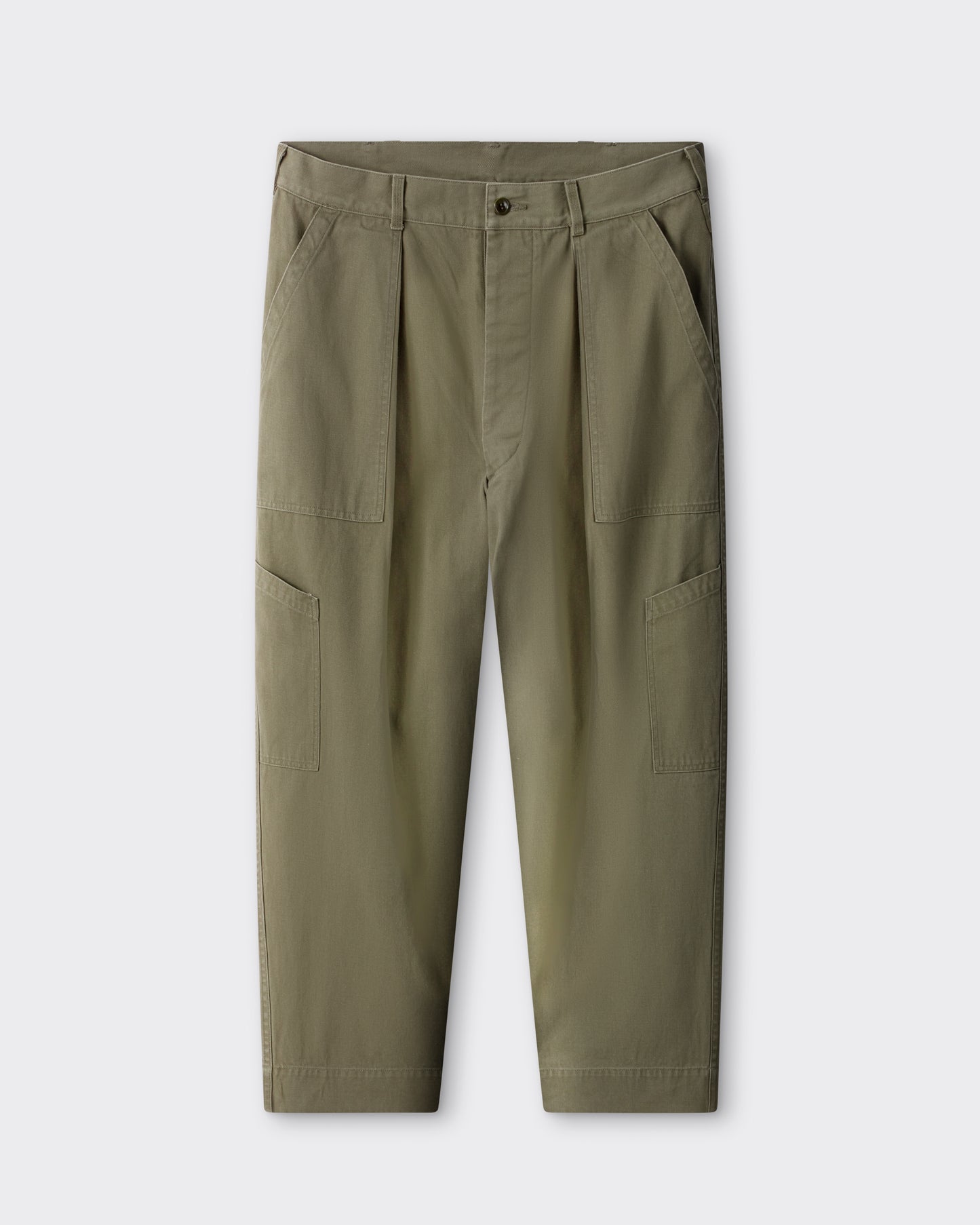Pantalon "USAF" en Gabardine de Coton : Olive
