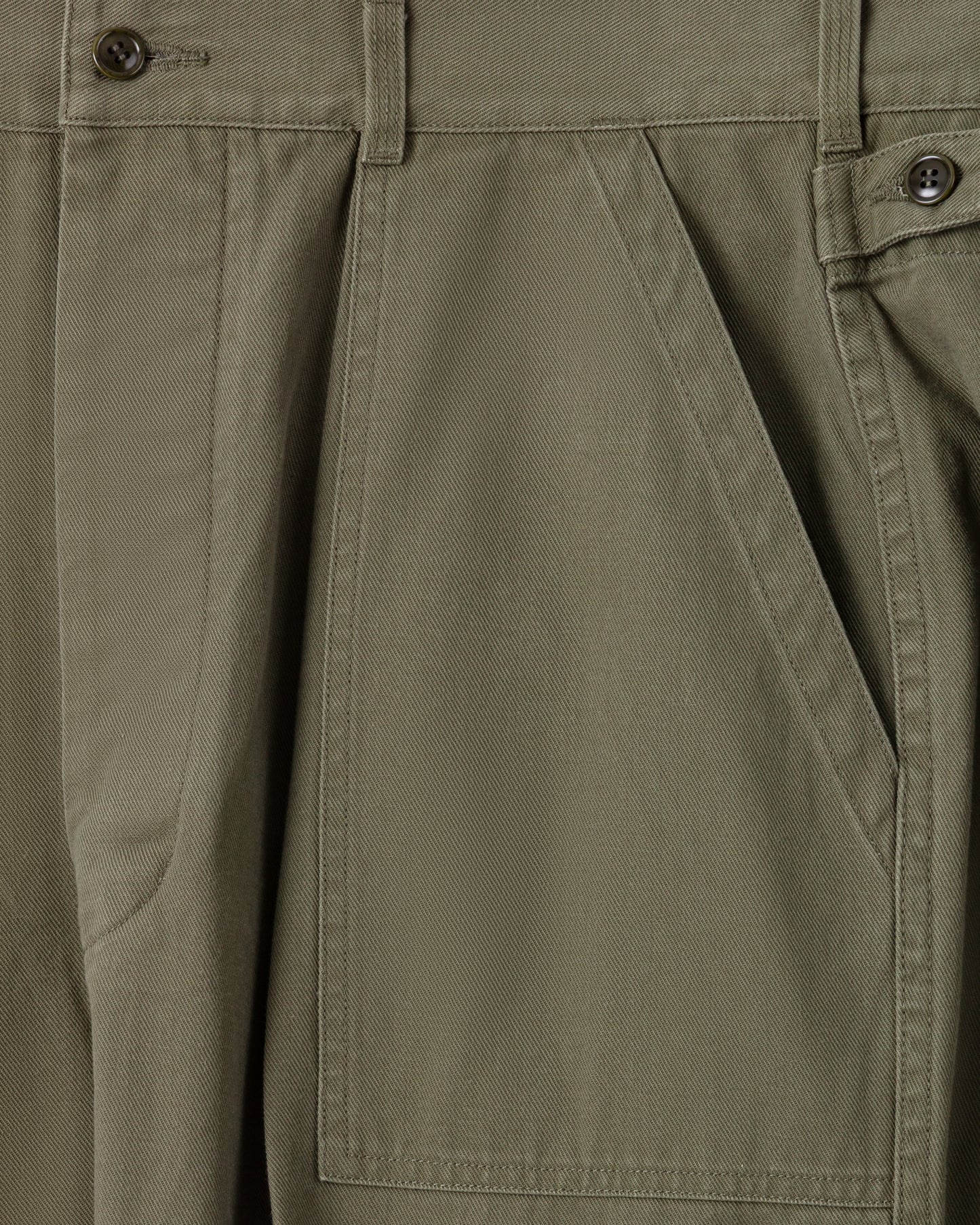 Pantalon "USAF" en Gabardine de Coton : Olive