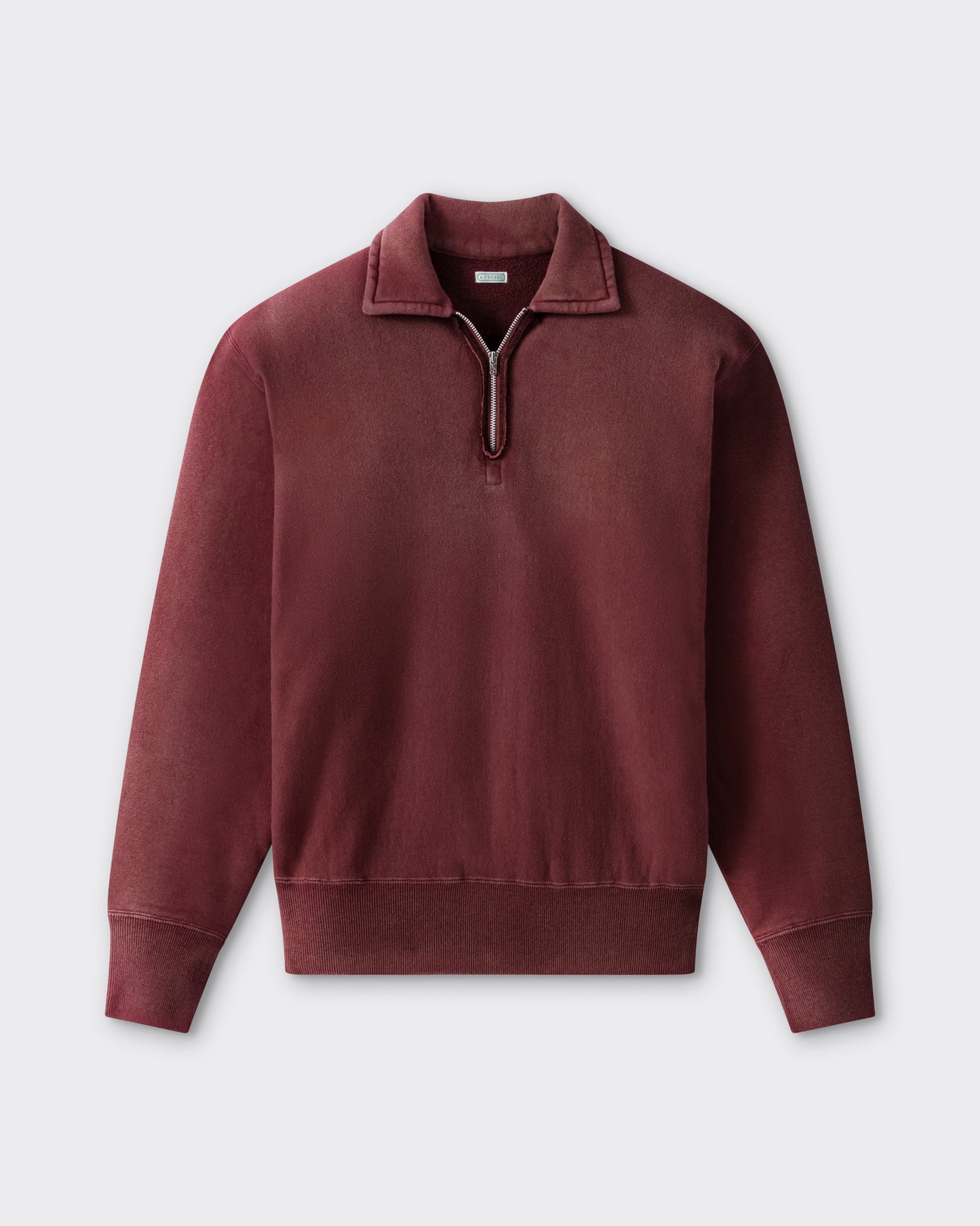 Sweatshirt Col Zippé : Bordeaux