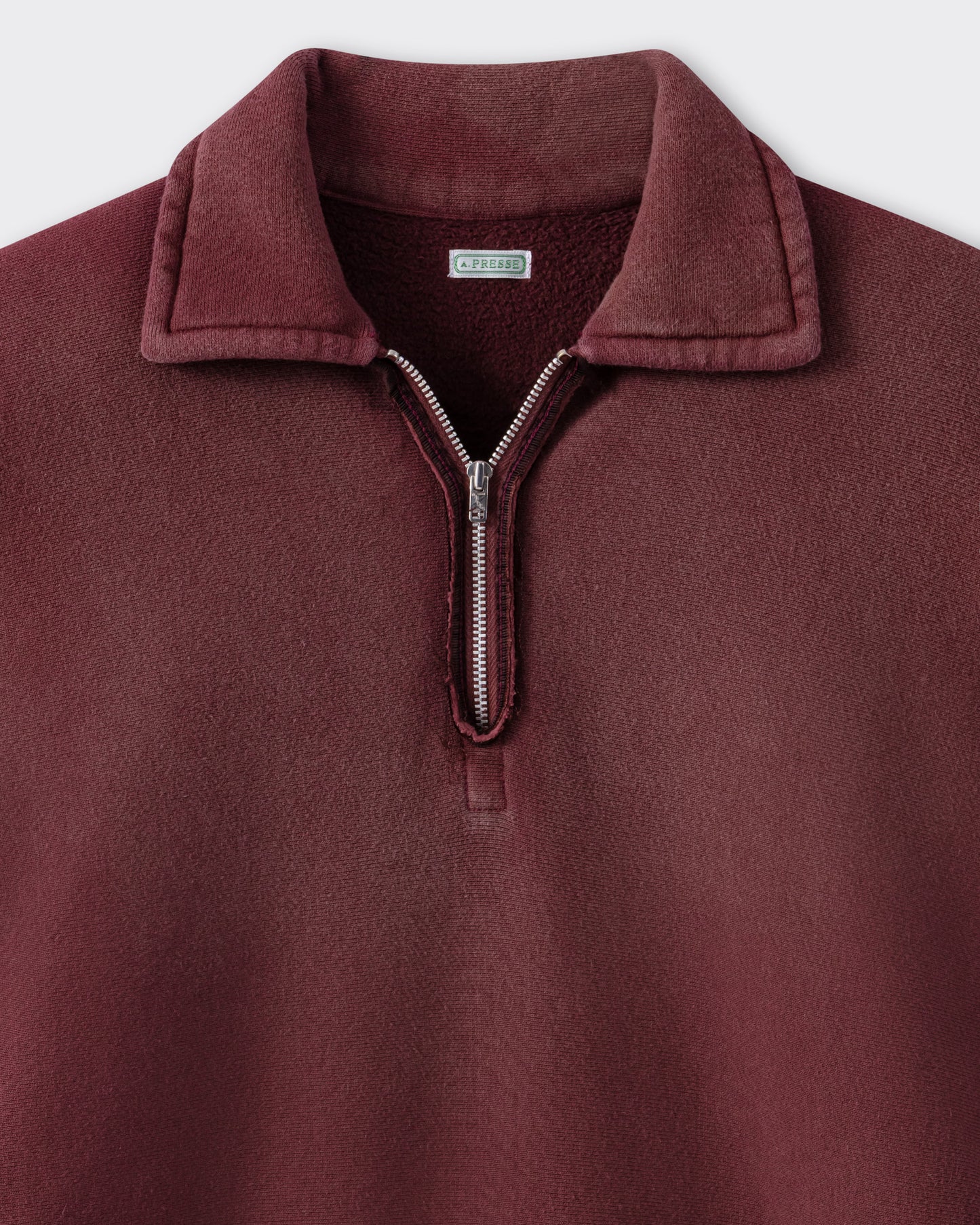 Sweatshirt Col Zippé : Bordeaux