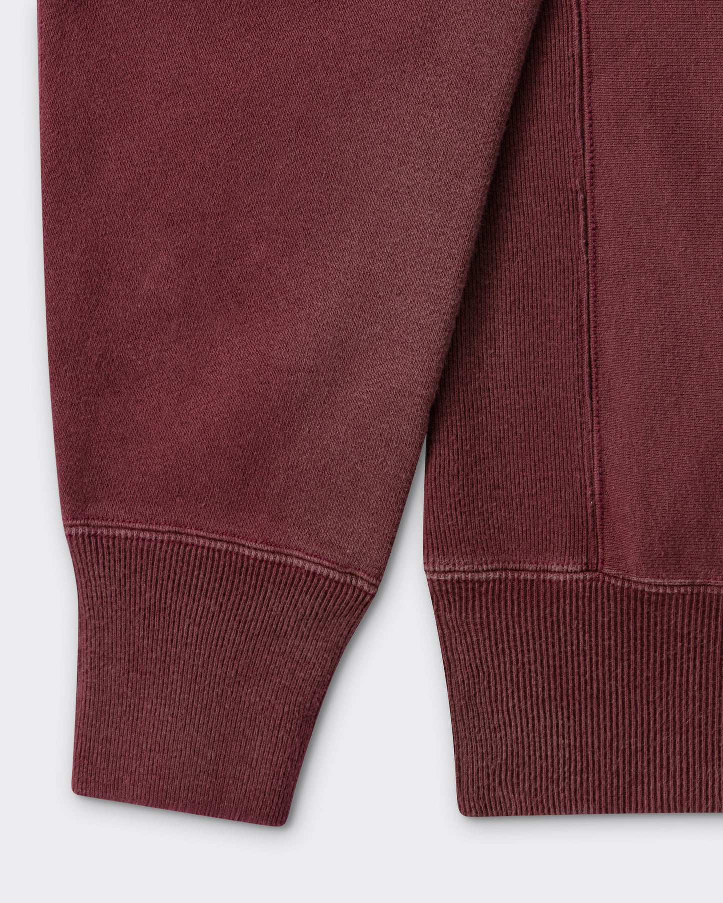 Sweatshirt Col Zippé : Bordeaux