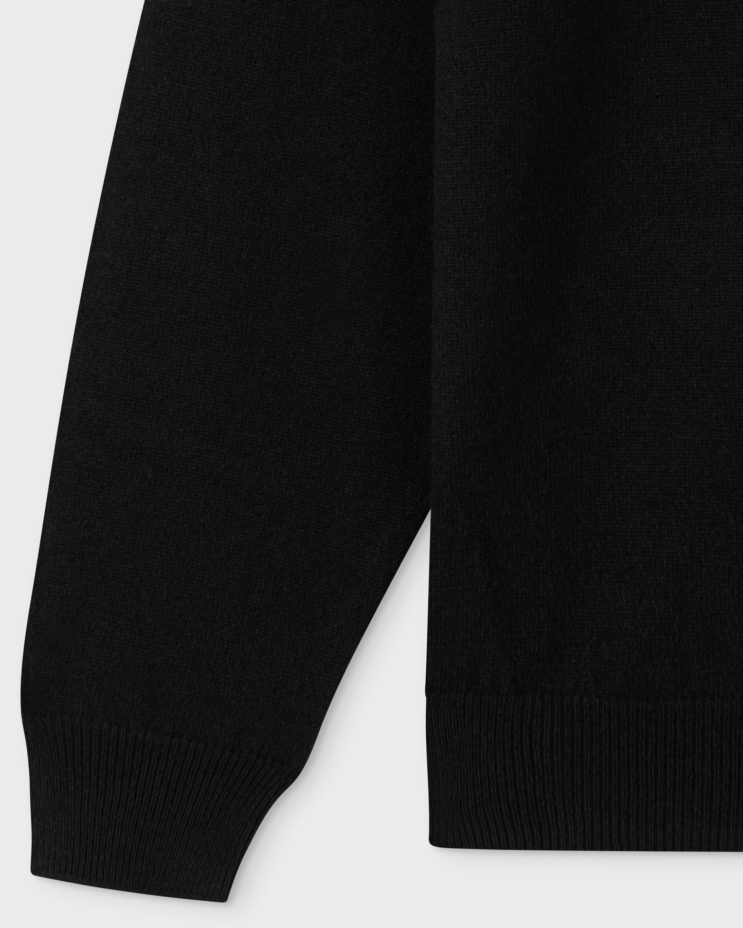 Pull Col Rond en Cachemire : Noir
