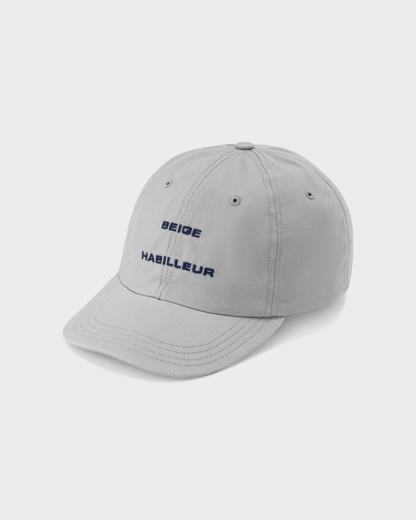 Baseball Cap: Pearl Grey/Navy