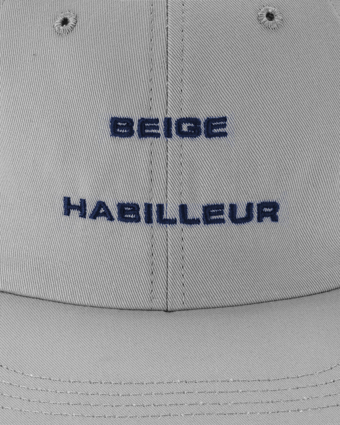 Baseball Cap: Pearl Grey/Navy