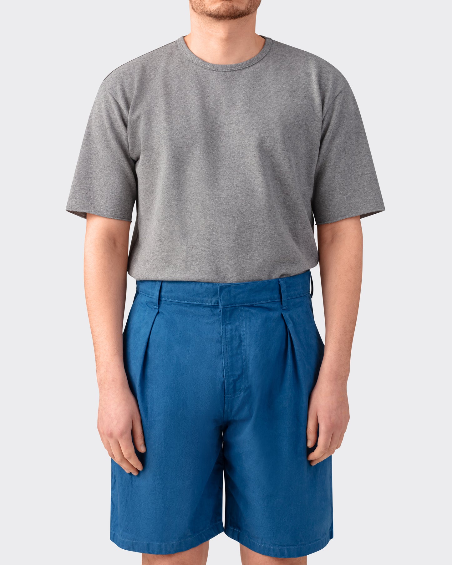 "Page" Cotton Denim Short : Woad Blue